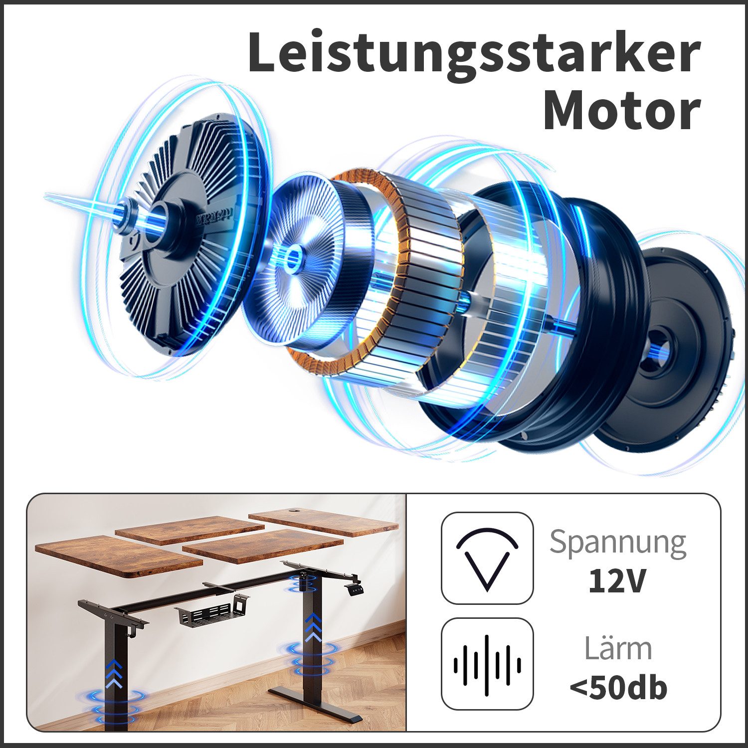 HOMALL Schreibtisch Höhenverstellbar elektrischer Memory-Funktion 100/120/1 günstig online kaufen