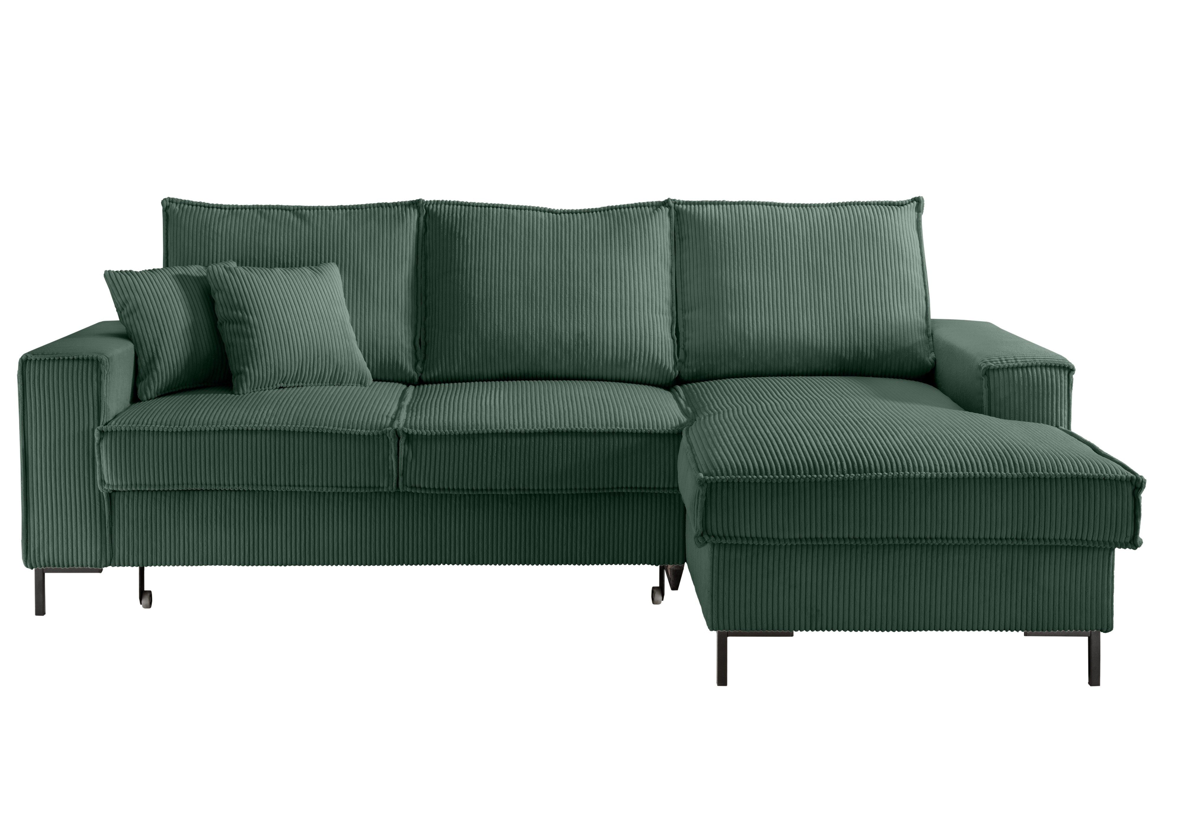 luma-home Ecksofa 17221, mit Bettfunktion und Bettkasten B240/T150/H92 cm, günstig online kaufen