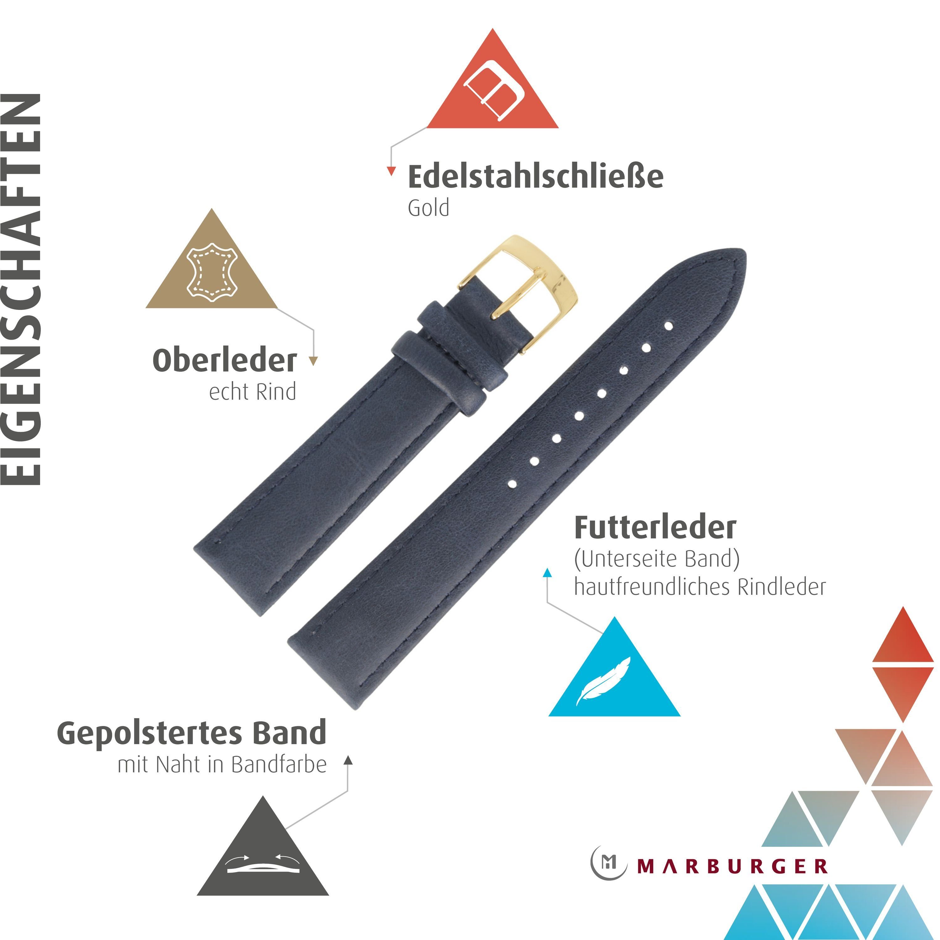MARBURGER Uhrenarmband 12mm Leder günstig online kaufen