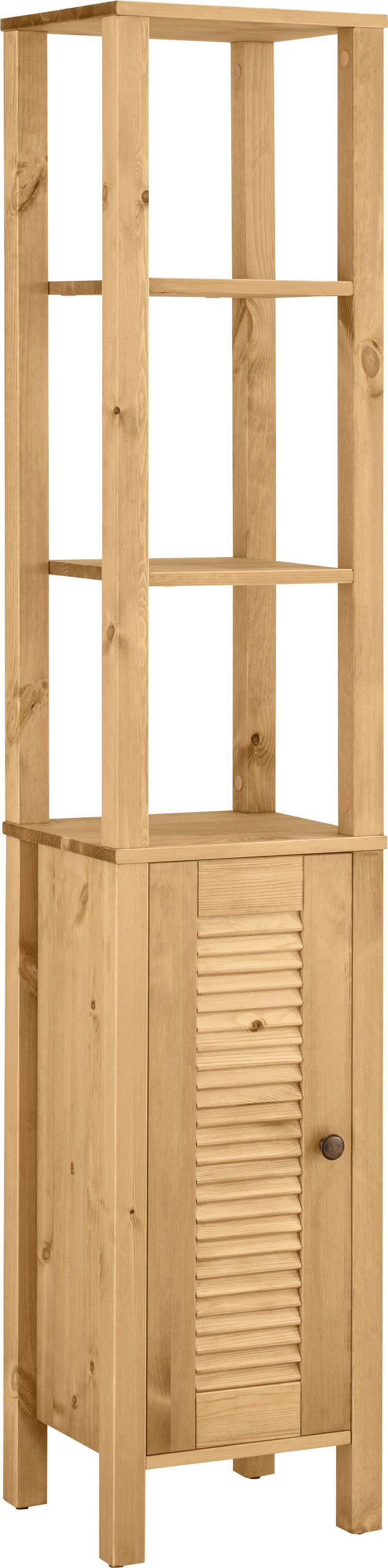 OTTO home Hochschrank Ayanna, Badschrank, Badezimmermöbel, FSC® Badschrank aus Massivholz, FSC®, Breite 33 cm, Höhe 170 cm