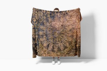 Sinus Art Handtücher Handtuch Strandhandtuch Saunatuch Kuscheldecke mit Fotomotiv Indisches Muster Spirituell, Baumwolle-Polyester-Mix (1-St), Handtuch