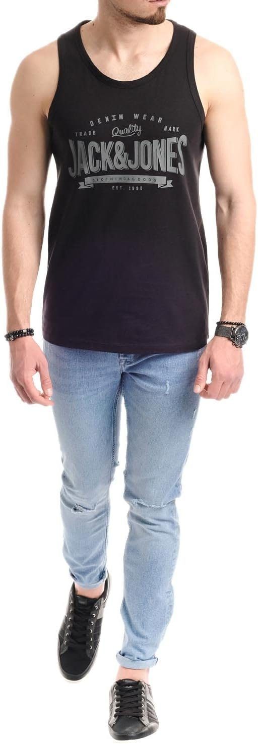 Jack & Jones Tanktop Bedrucktes Shirt aus Baumwolle (2er-Pack) mit Print – Bild 5 von 5