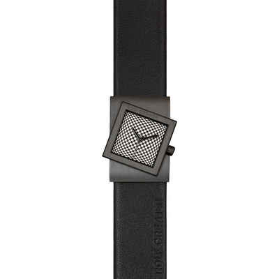 Rolf Cremer Quarzuhr Rolf Cremer Uhr Turn S 507777 Lederband, schwarz-weiß karriert, (1-tlg)