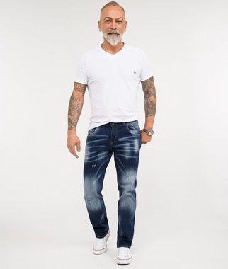 Rock Creek Regular-fit-Jeans Herren Jeans Stonewashed Dunkelblau RC-3113