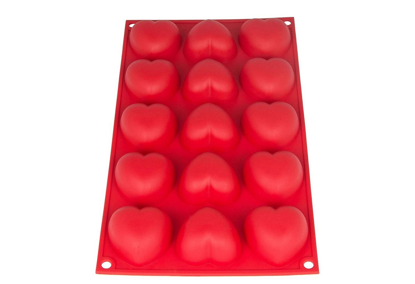 wisefood Silikonform 1-tlg., Silikonform Herzen - rot 29x17,5x3cm - 1 Form, (1-tlg)