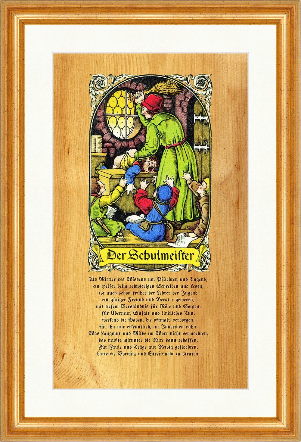 Kunstdruck Der Schulmeister Lehrer Dorfschule Ludimagister Zunft Stand