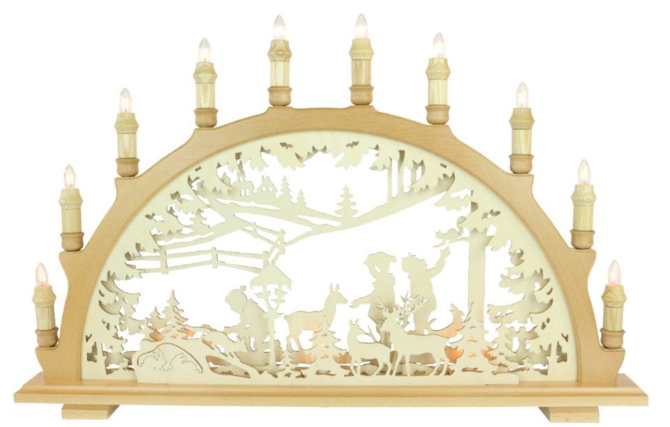 Osterhase Lenk und Sohn Schwibbogen Wildfütterung