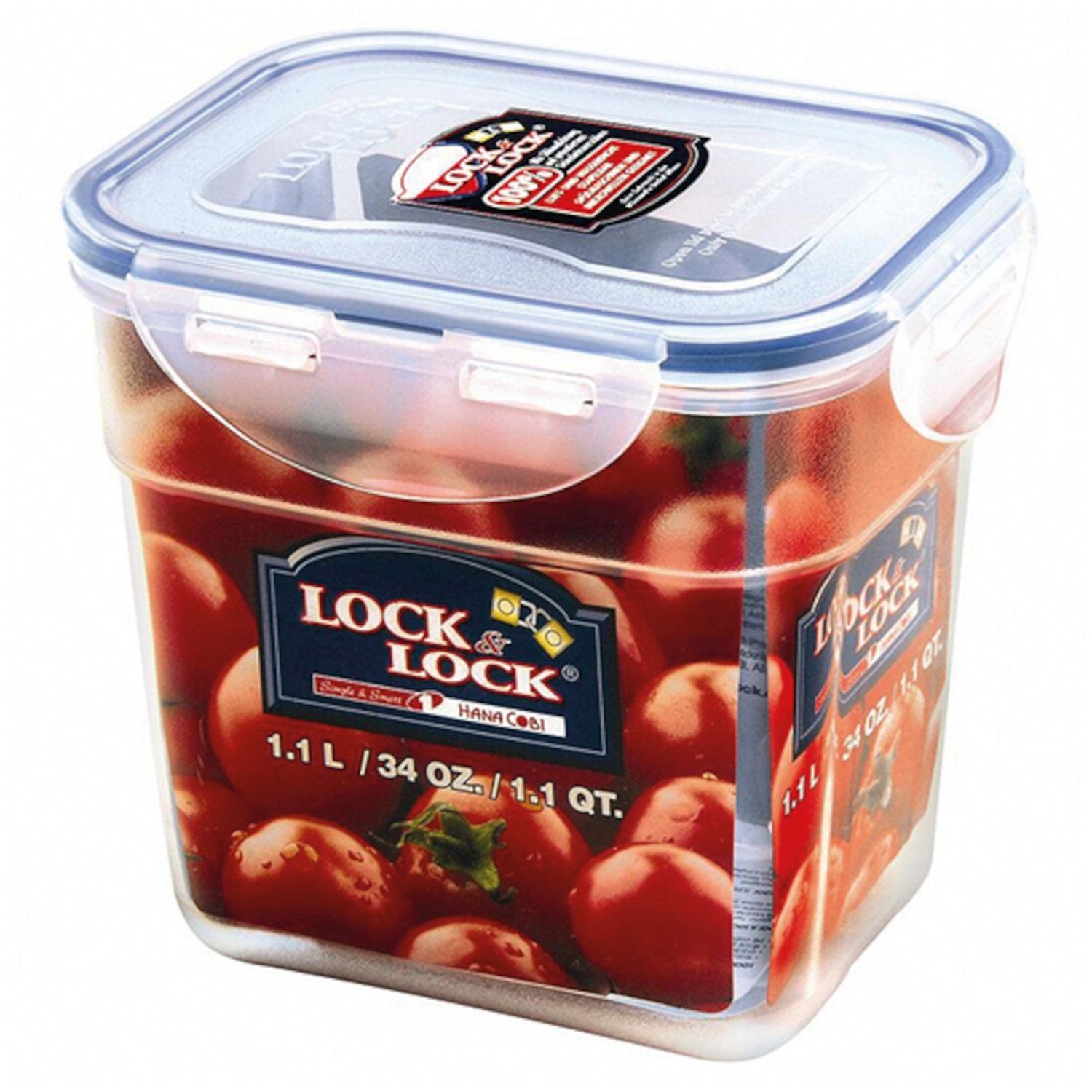 LOCK & LOCK Vorratsdose Vorratsdose rechteckig, 1000 ml 145 x 110 x 128 mm, nestbar, Kunststoff
