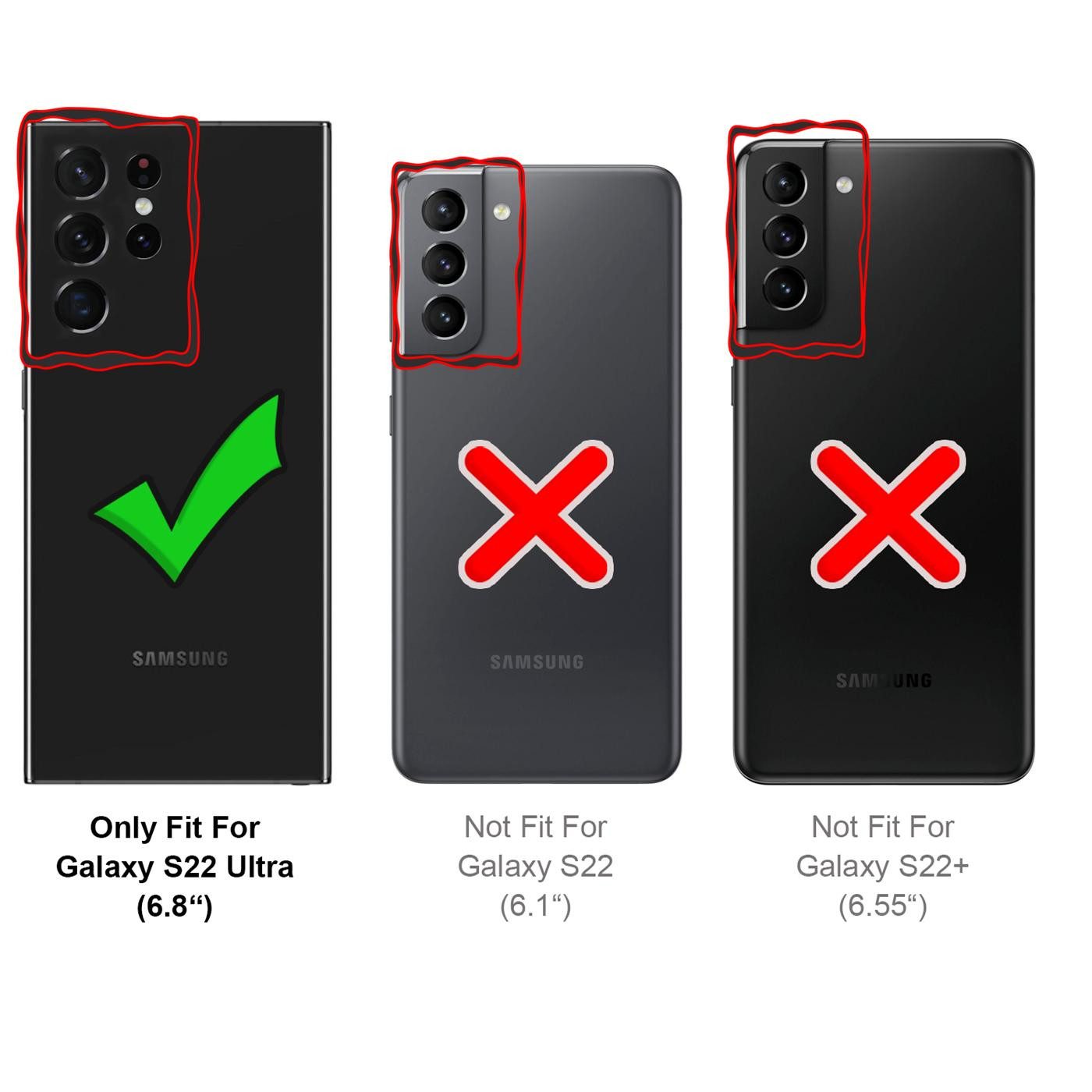 CoolGadget Handyhülle Defender Series Handy Hülle für Samsung Galaxy S22 Ultra 6,8 Zoll, Magsafe TPU Schlicht Robust Schutzhülle für Galaxy S22 Ultra Hülle