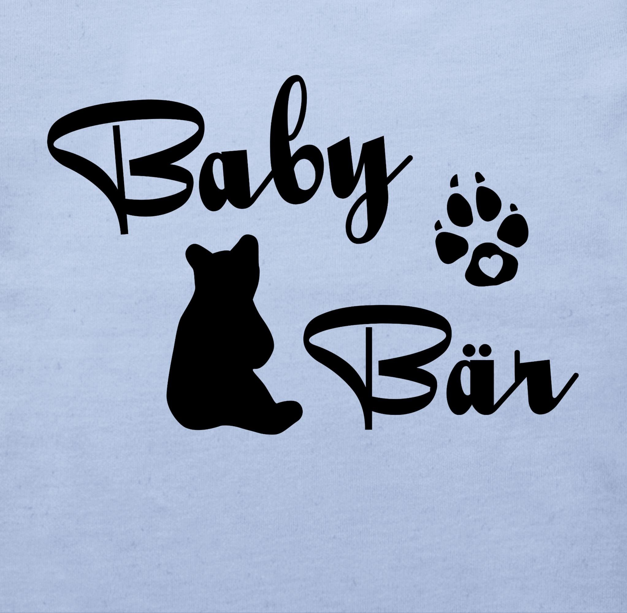 Junge Bär & Strampler Shirtracer Baby Lettering 3 Mädchen Babyblau Baby T-Shirt