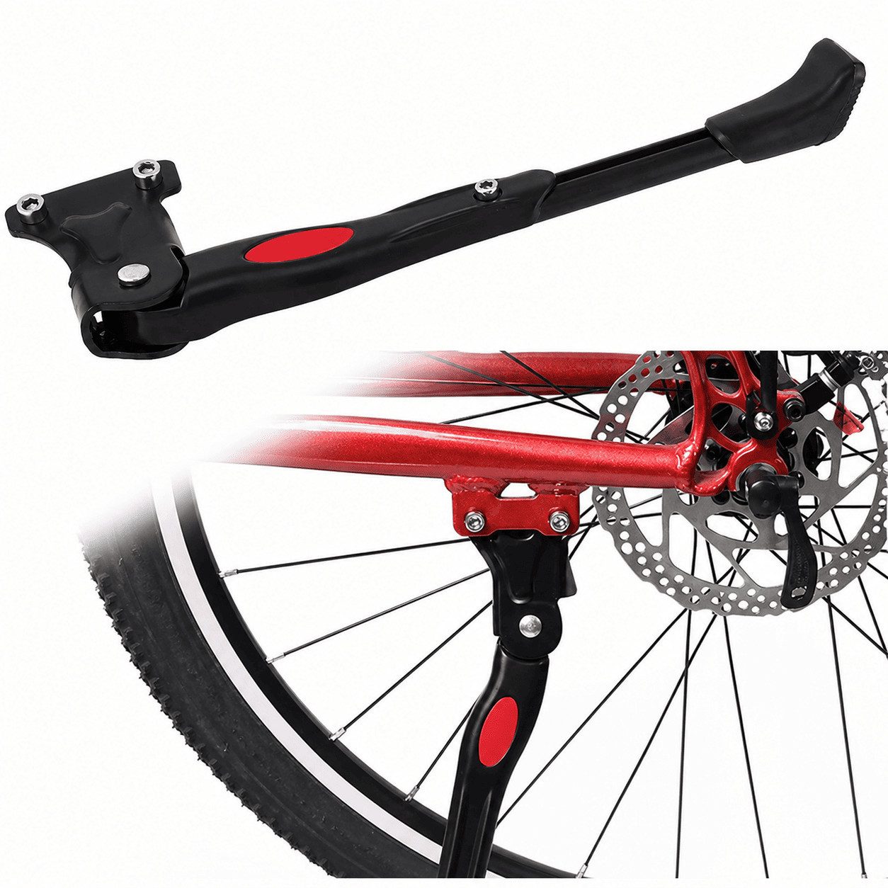 MidGard Fahrradständer Fahrrad Seitenständer Ständer Aluminium einstellbar 24 - 29 Zoll