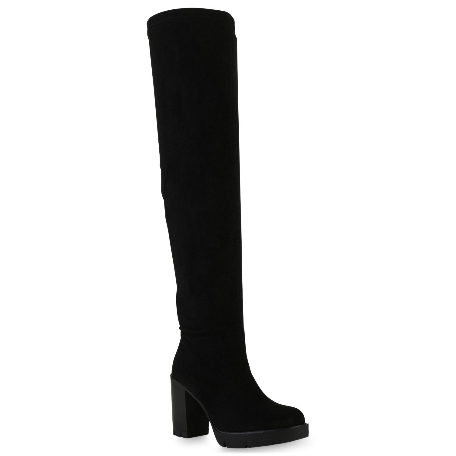 VAN HILL 840767 Overkneestiefel Damen Leicht Gefütterte Overknees Stiefel P günstig online kaufen