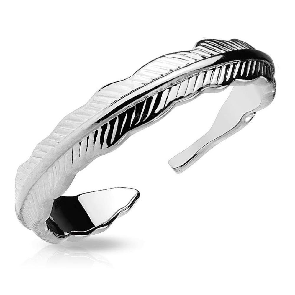 Zehenring Zehenring Federn Silber aus Messing Damen