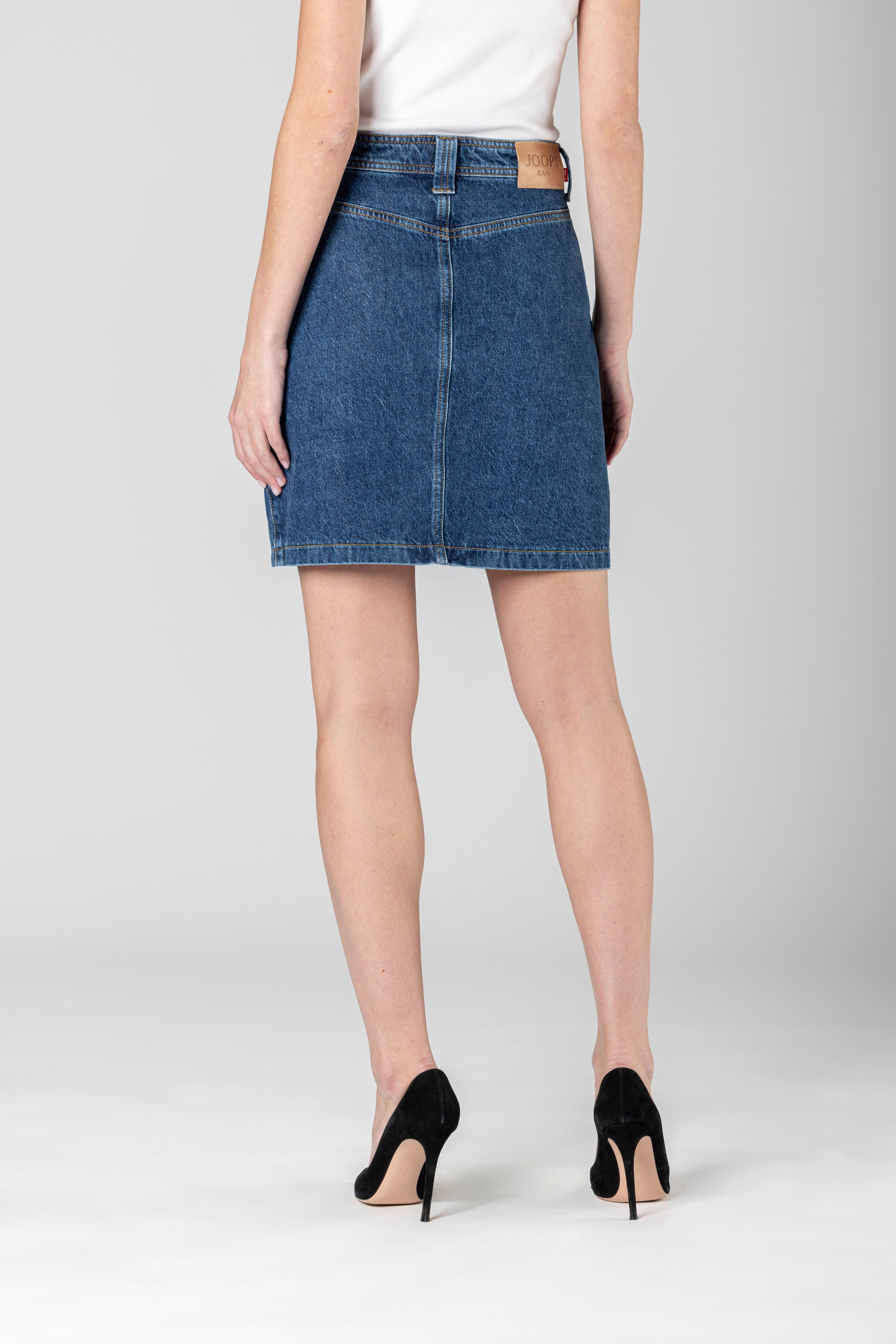 Joop Jeans Jeansrock Rosa mit Schmuckknöpfen günstig online kaufen