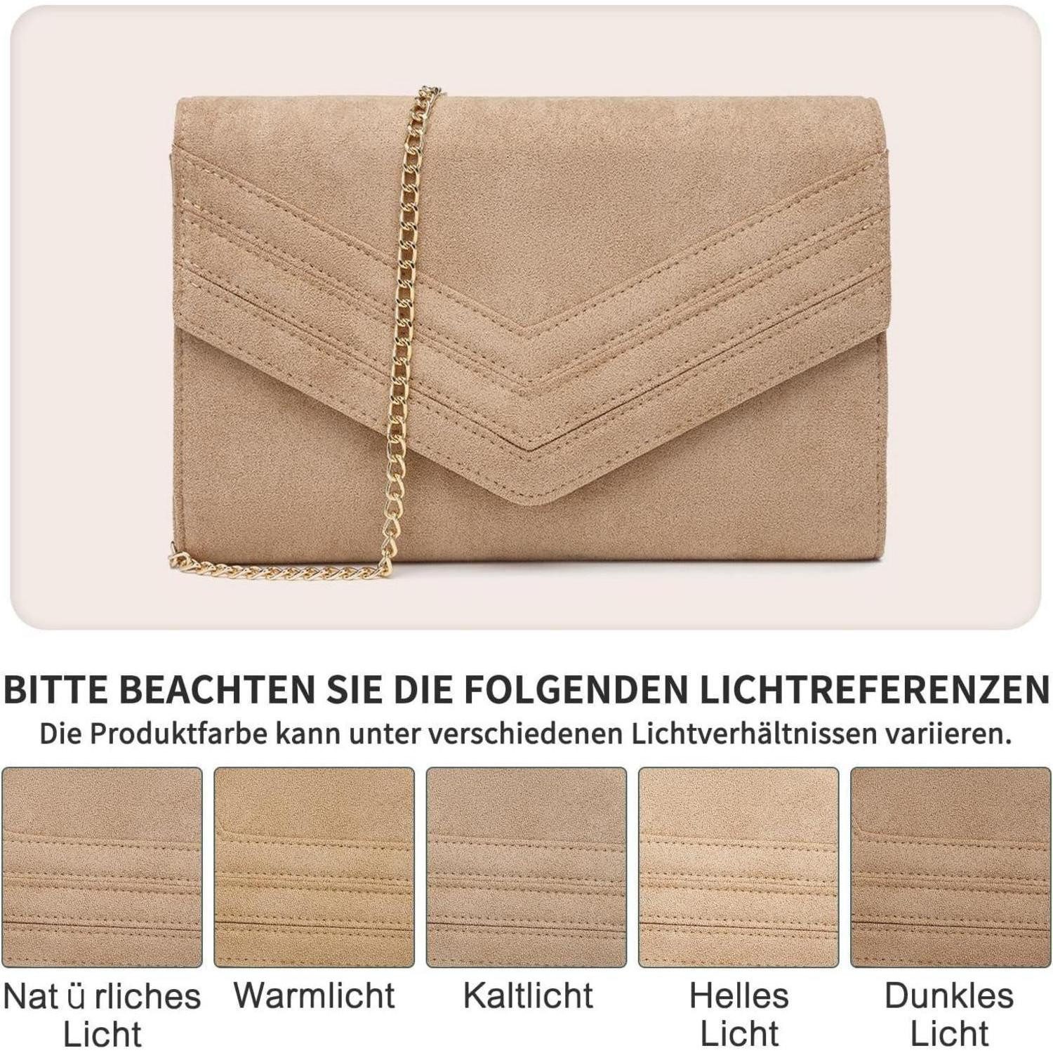 LuxusKollektion Abendtasche Damen Clutch Elegant Abendtasche Umschlag Handtasche Schwarz/Rosa