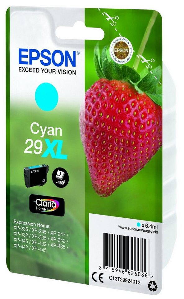 Thumbnail - Epson Epson 29XL Erdbeere Druckerpatrone cyan Tintenpatrone