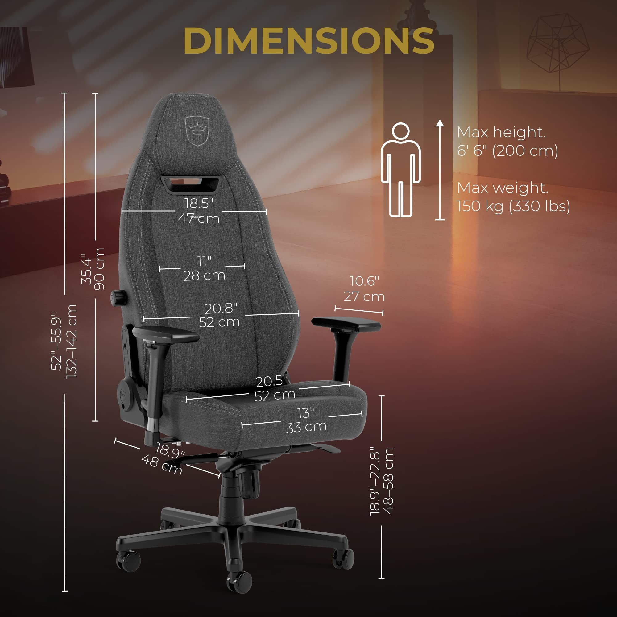 Noblechairs Gaming-Stuhl noblechairs LEGEND TX Gaming Stuhl - anthrazit