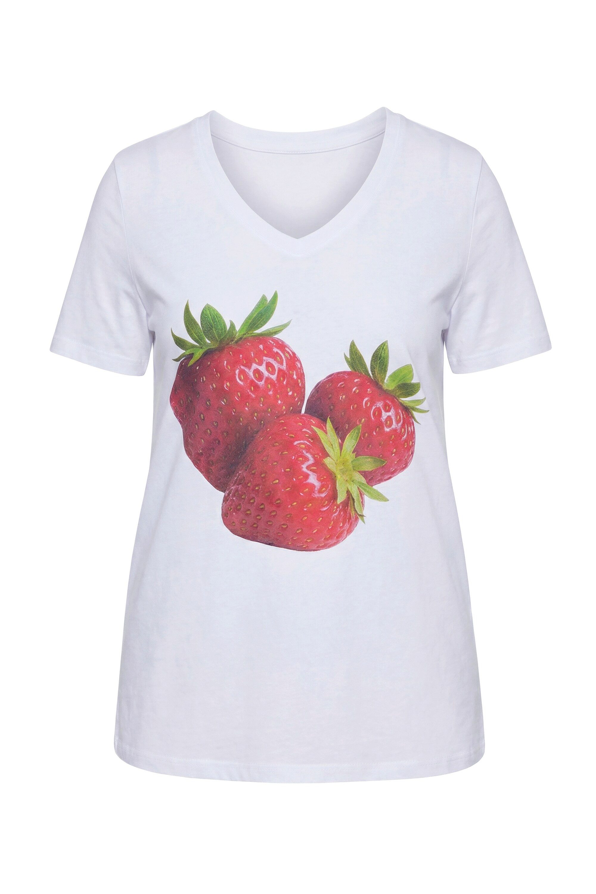 Angel of Style T-Shirt T-Shirt bequeme Passform Erdbeer-Motiv günstig online kaufen