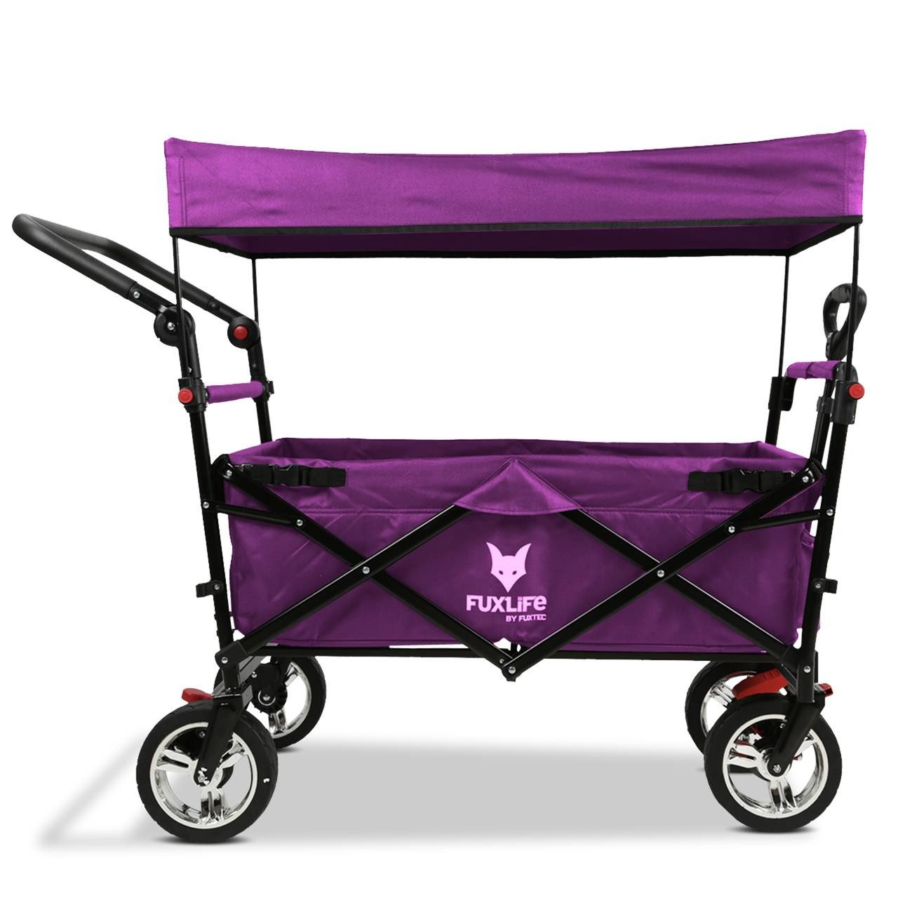 FUXLIFE Bollerwagen CT-700, faltbar, mit Bremsen, gepolsterter Innenraum
