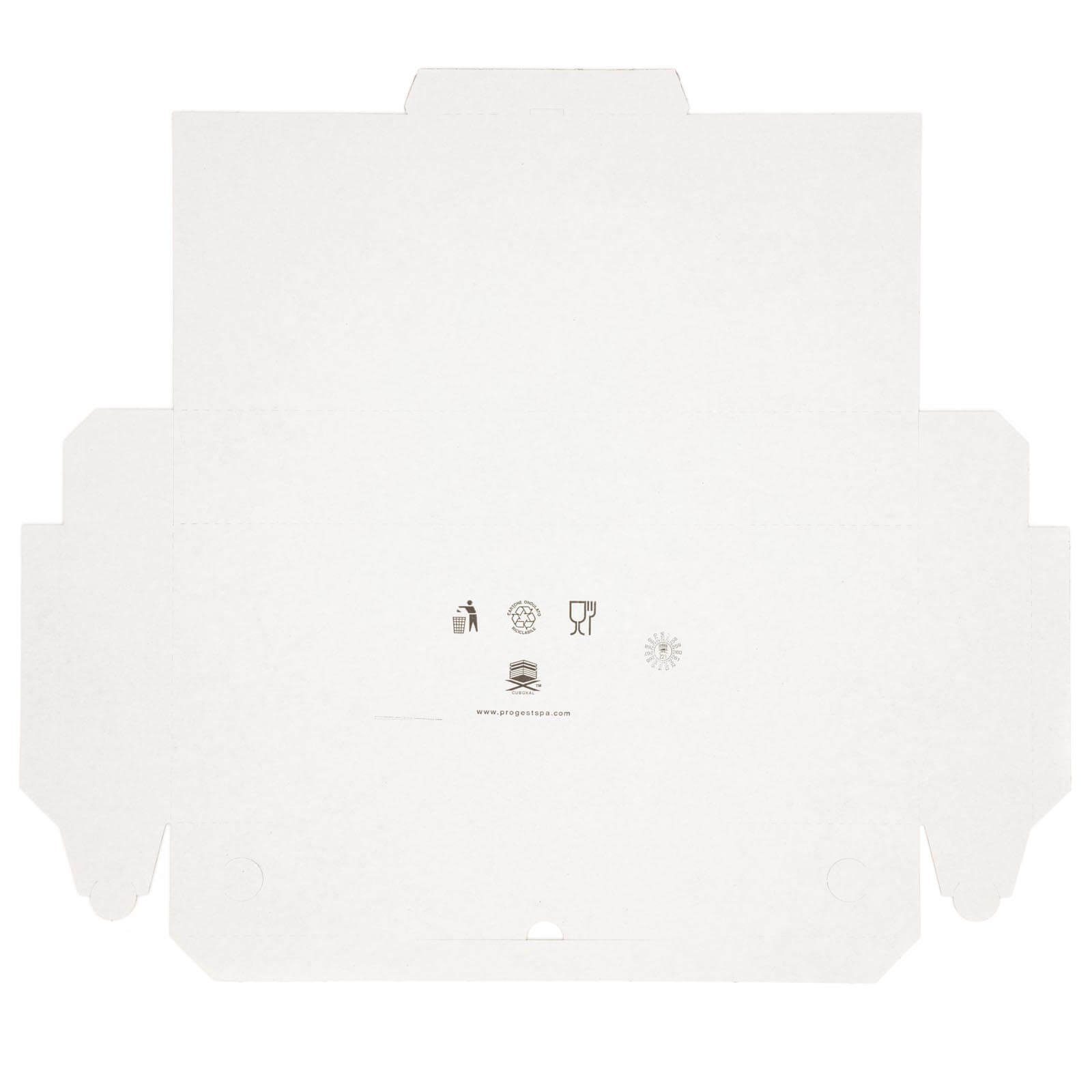 KK Verpackungen Karton, 100 Pizzakartons 400 x 160 x 65 mm Lebensmittelverpackung Weiß