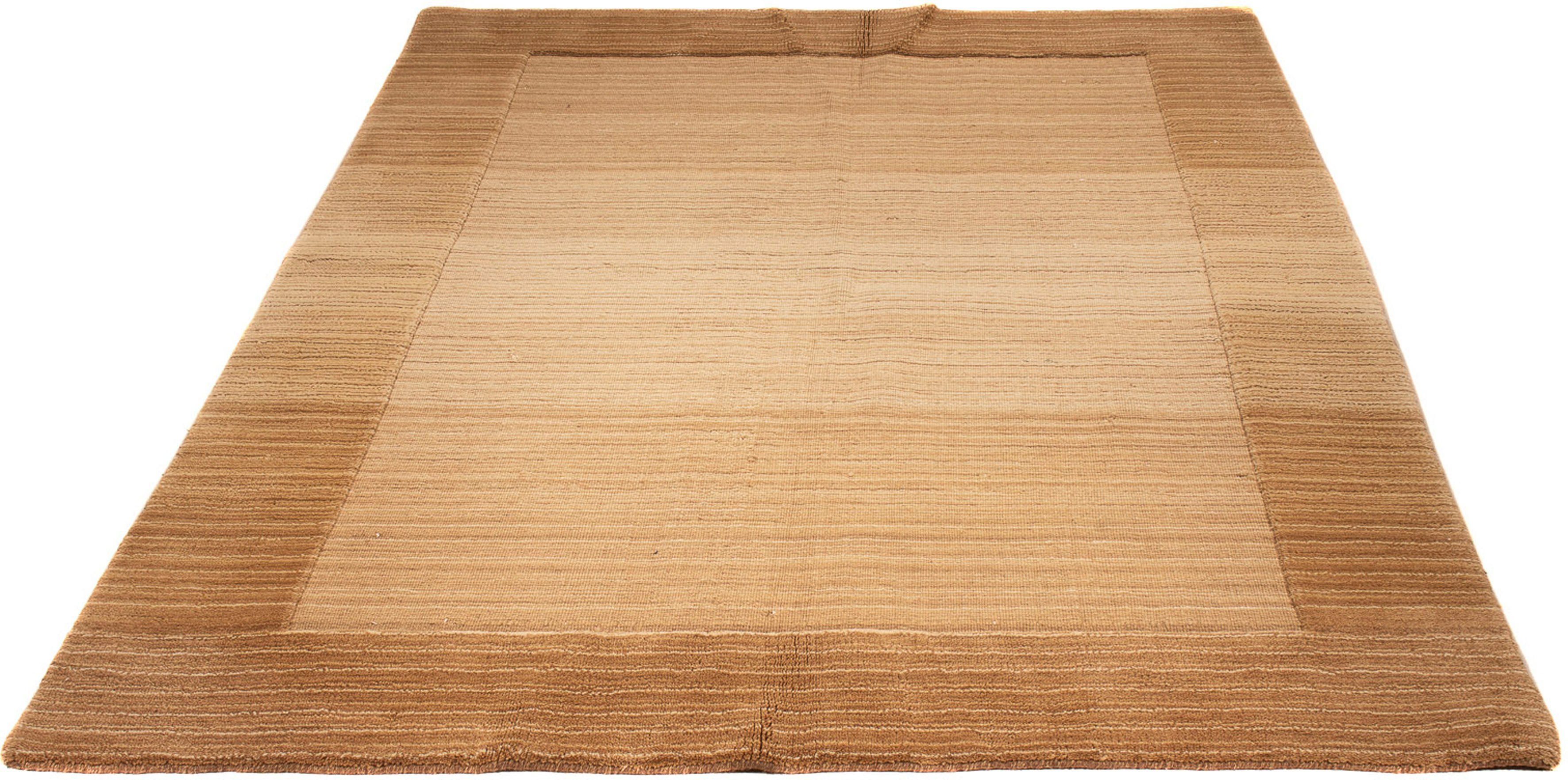 Wollteppich Gabbeh - Loribaft Softy - 200 x 140 cm - hellbraun, morgenland, rechteckig, Höhe: 12 mm, Wohnzimmer, Einzelstück