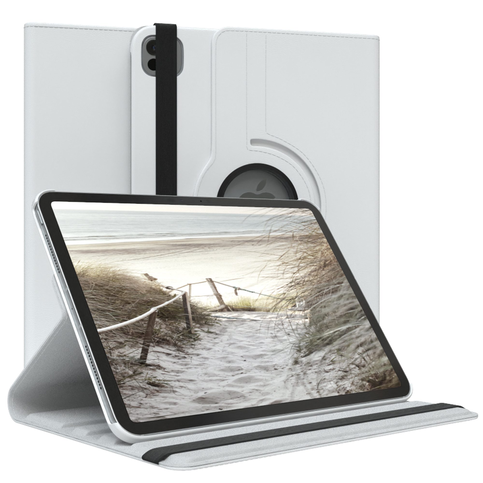 EAZY CASE Tablet-Hülle Rotation Case für Apple iPad Pro 11 Rotationcase, Schutzhülle mit Sleep Wakeup Funktion Tablet Tasche kratzfest Weiß
