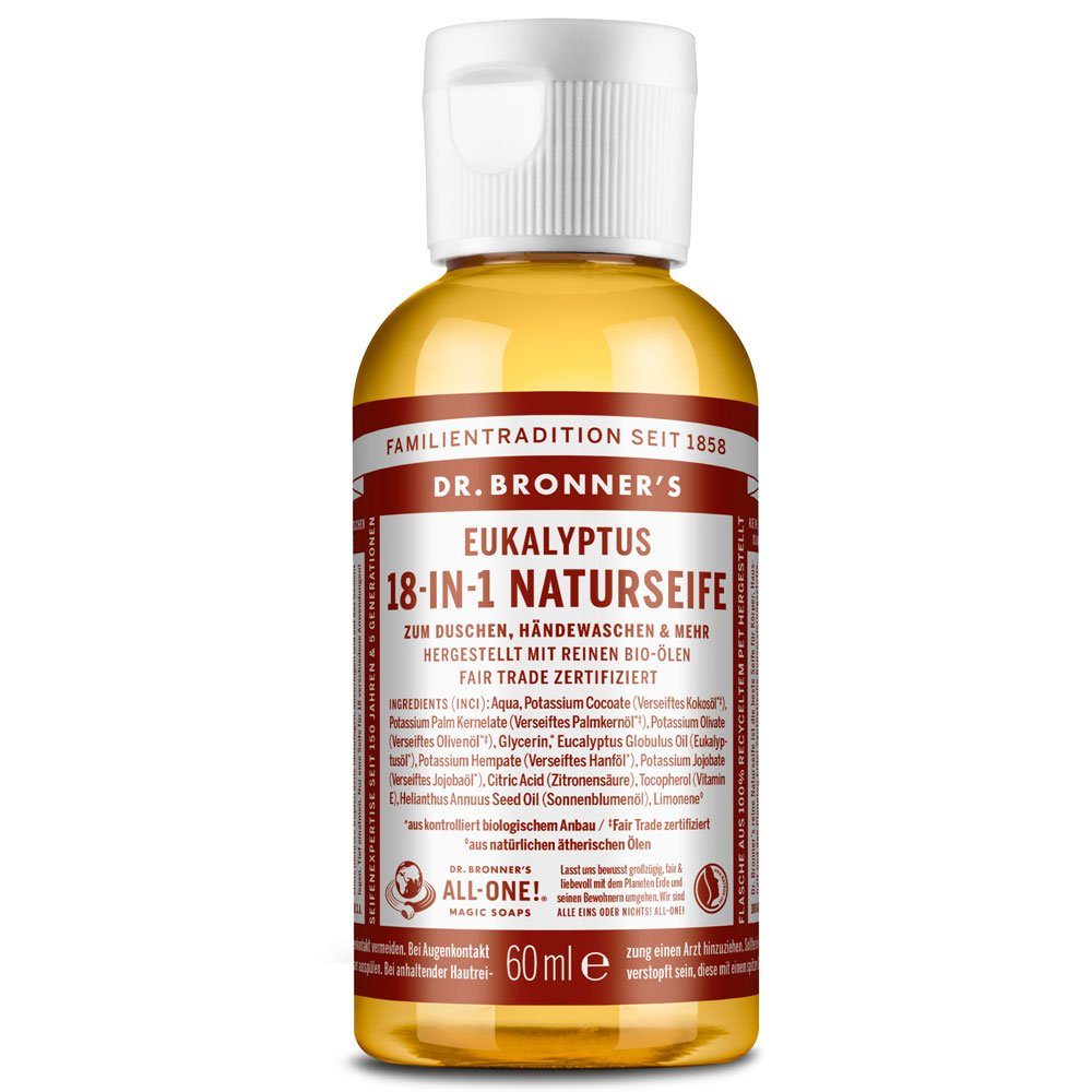 Dr. Bronners Handseife -IN- Naturseife Eukalyptus, 60 ml