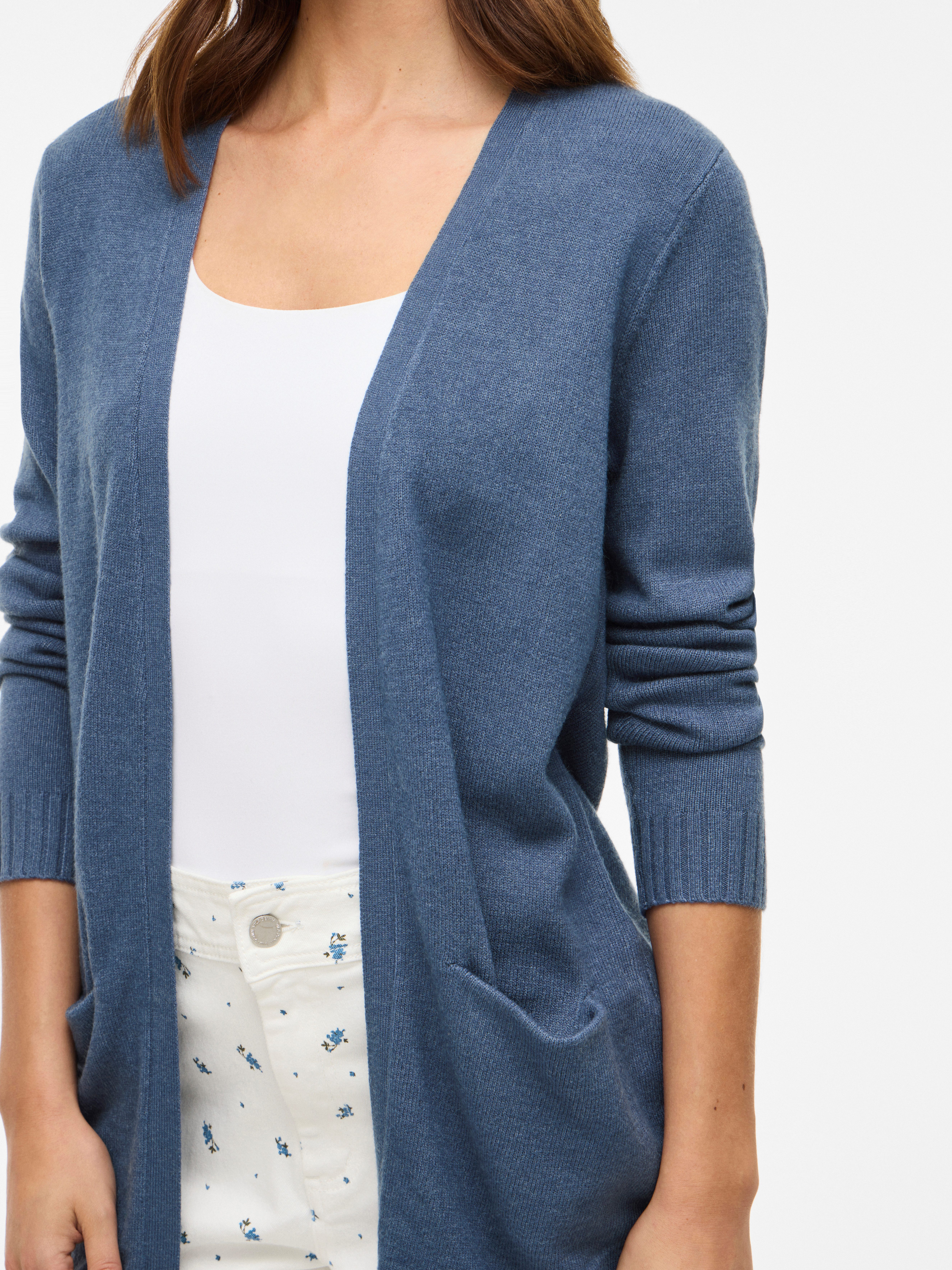 Vila Strickjacke VIRIL OPEN L/S KNIT CARDIGAN - NOOS Viskosemischung, regular fit