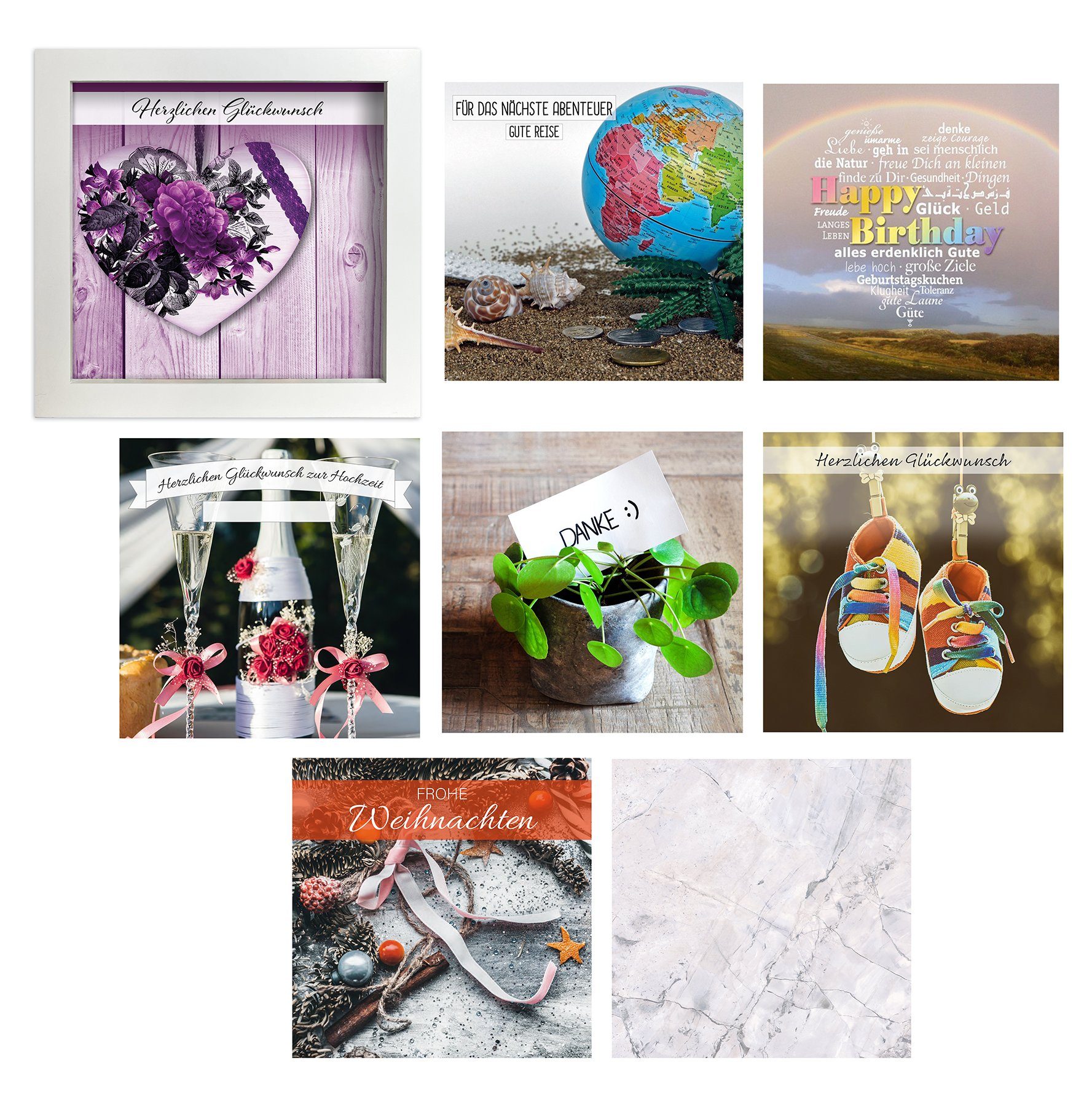 Close Up Spardose Bilderrahmen XL Spardose Herzlichen Glückwunsch günstig online kaufen