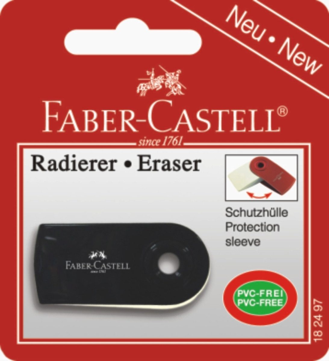 Faber-Castell Radiergummi Radierer Sleeve mini farbig sortiert