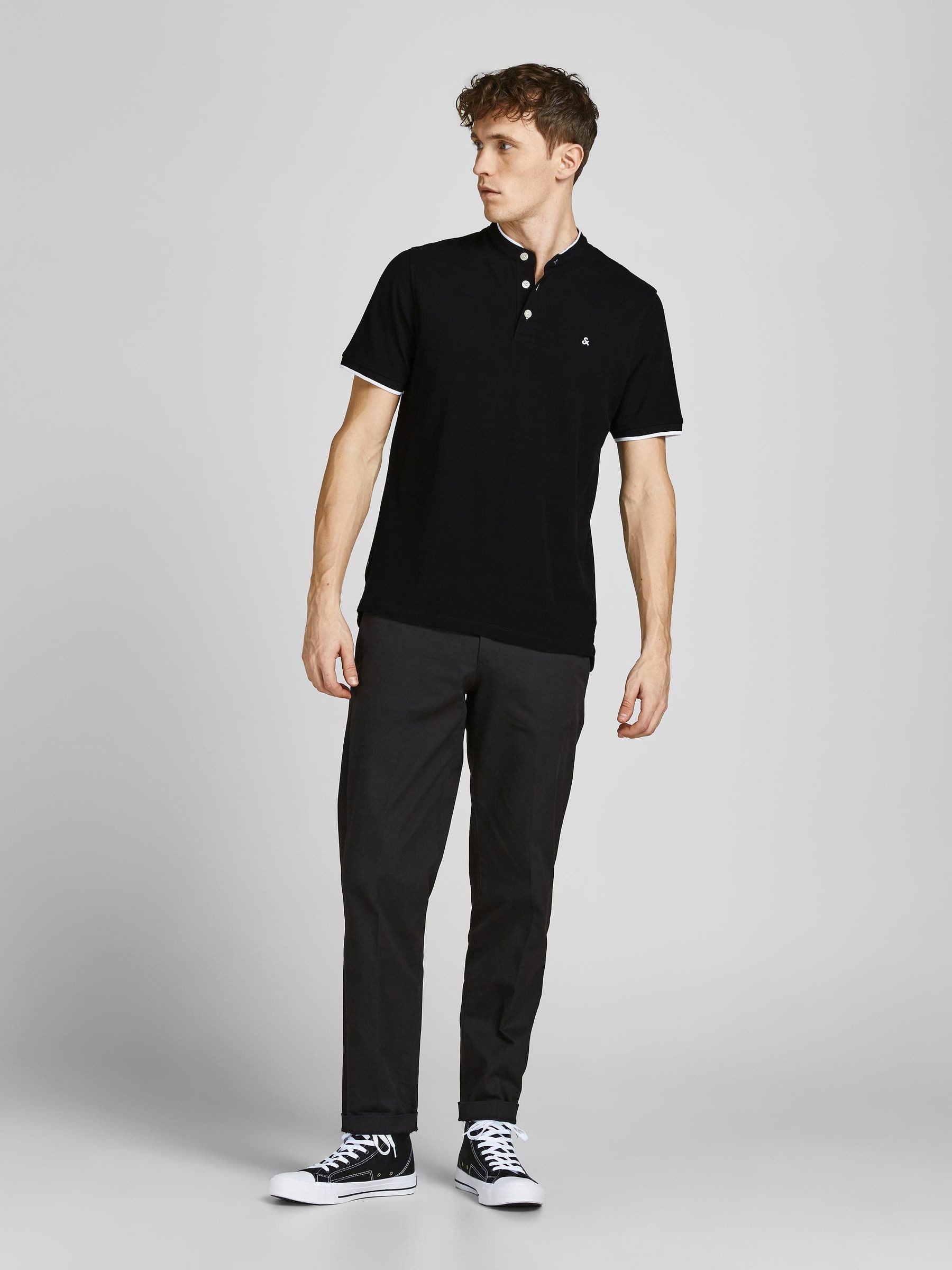 Jack & Jones Poloshirt Polo Pique Kurzarm Basic JJEPAULOS für Herren JJEPAULOS MAO POLO SS NOOS