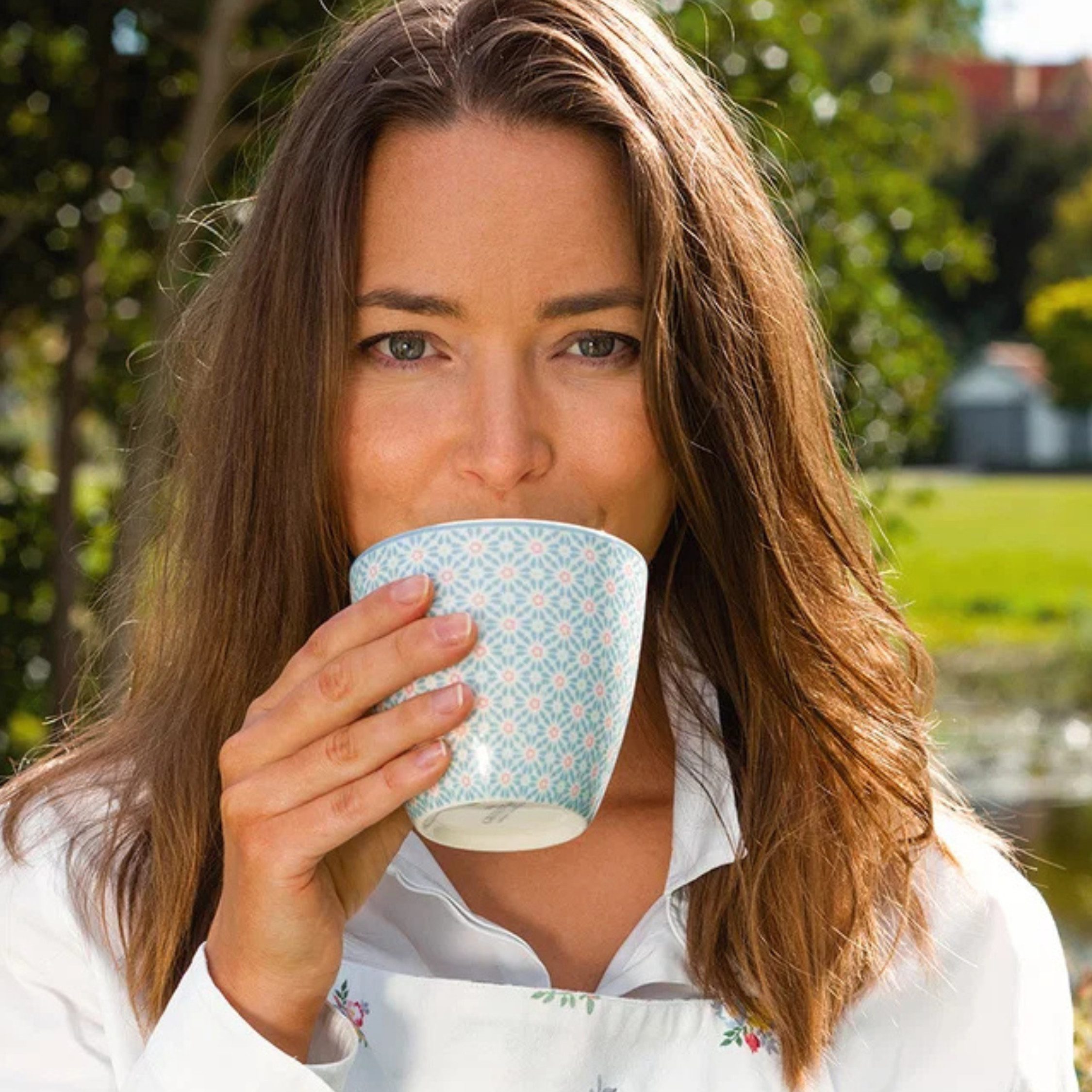 Greengate Becher GreenGate Latte Becher Suzette Hellblau
