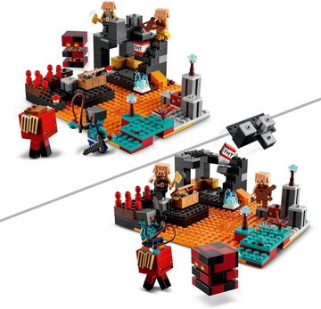 LEGO® Konstruktionsspielsteine Die Netherbastion (21185), LEGO® Minecraft, (300 St), Made in Europe