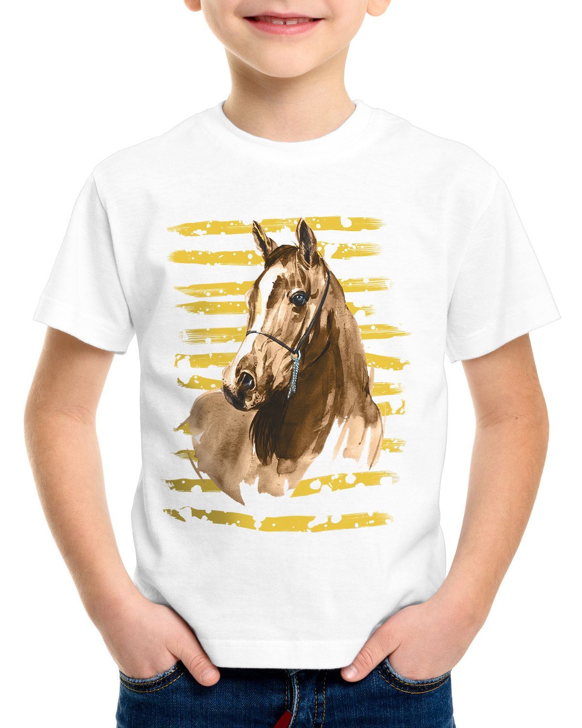 style3 T-Shirt Reiterferien pferde reiten bauernhof falbe brauner