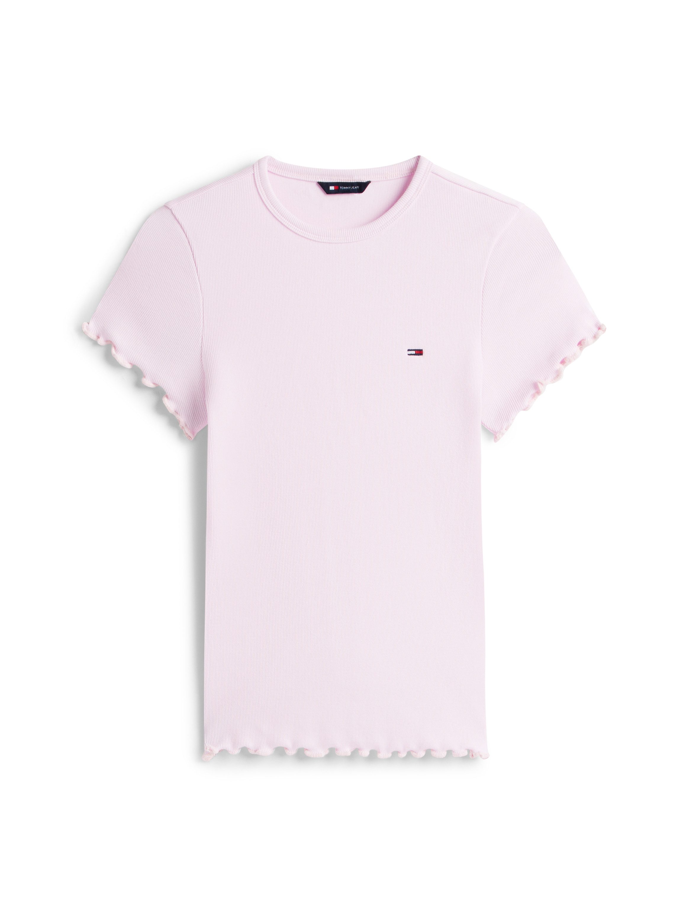 Tommy Jeans T-Shirt TJW SLIM LETTUCE EDGE RIB SS mit gerippter Struktur – Bild 4 von 5
