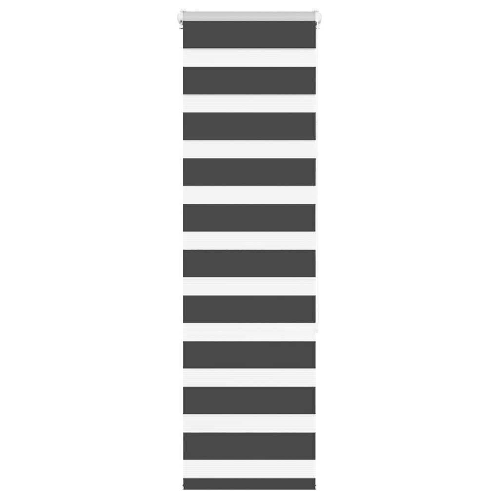 Verdunklungsrollo, vidaXL, Zebrarollo Schwarz 45x150 cm Stoffbreite 40,9 cm Polyester