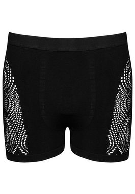 Obsessive Boxershorts Boxershorts mit Netz-Muster - schwarz (1-St) transparent