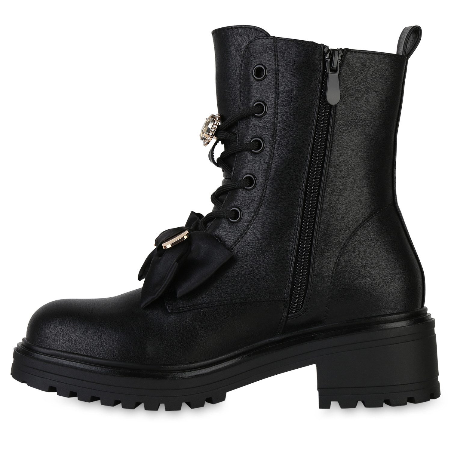 VAN HILL 841443 Schnürstiefelette Damen Gefütterte Schnürstiefeletten Stief günstig online kaufen