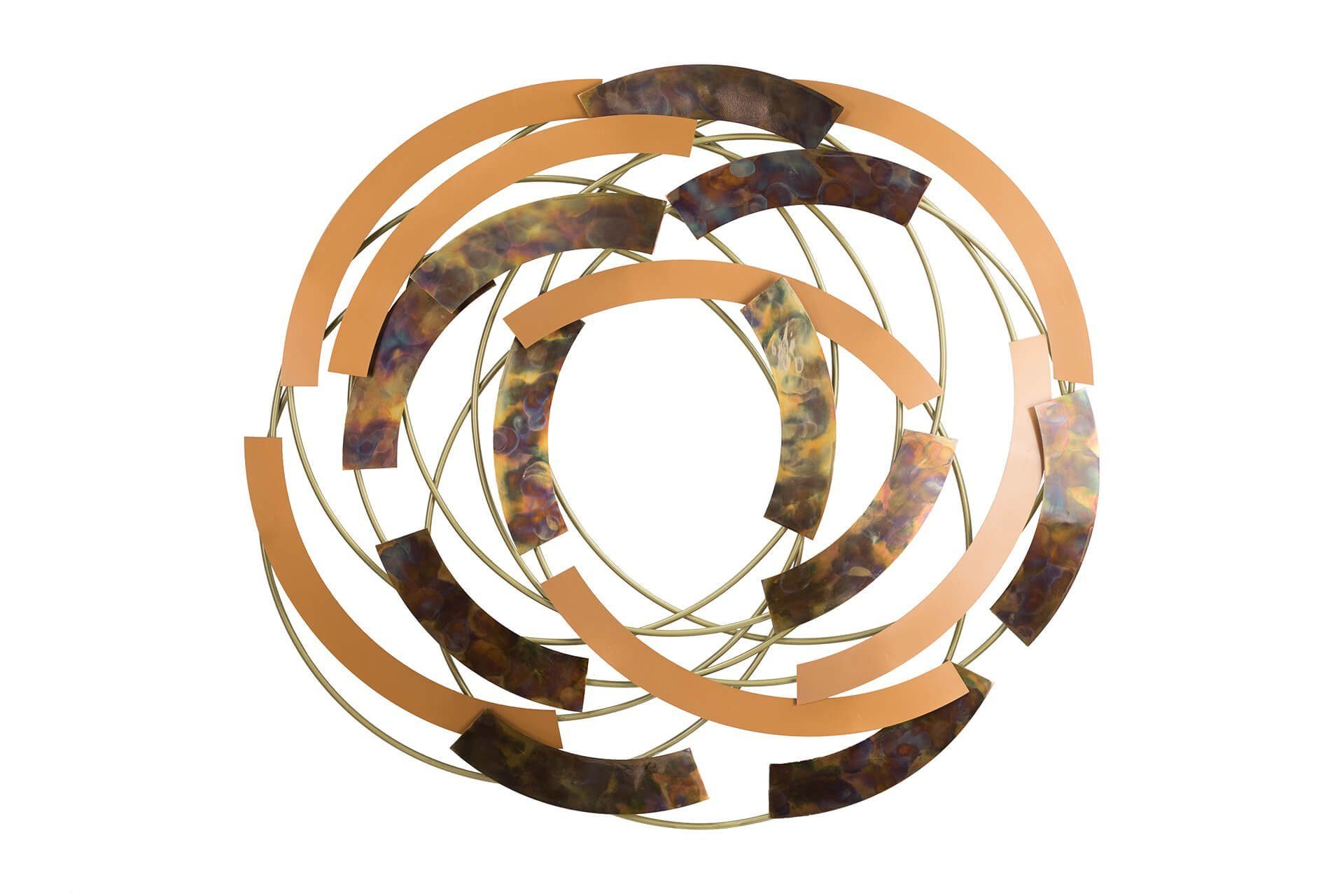 KUNSTLOFT Wanddekoobjekt Spirals 99x92x8 cm, handgefertigte Wanddeko Metall