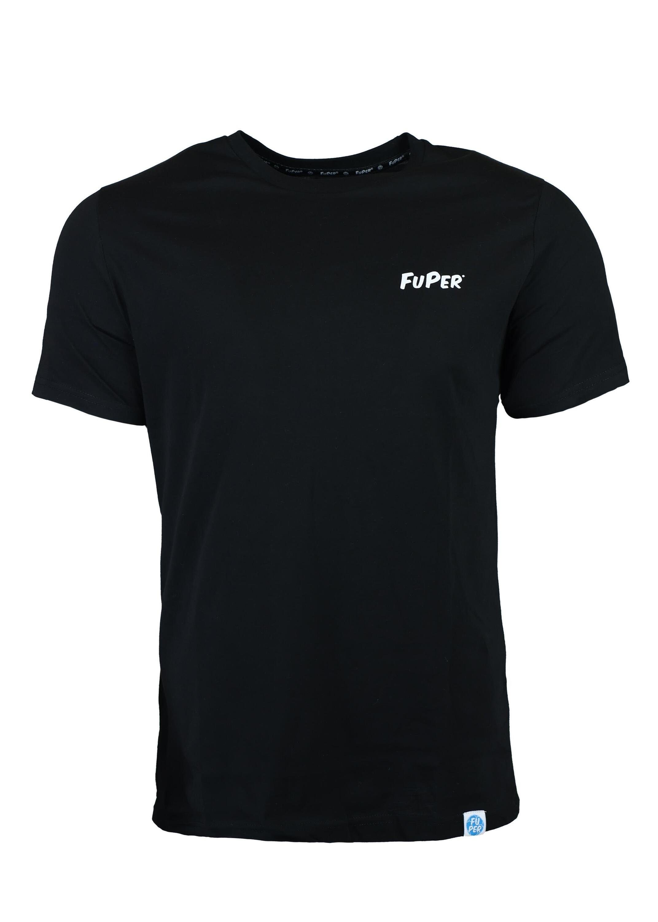 FuPer T-Shirt Luis für Herren, aus Baumwolle für Sport und Lifestyle Black