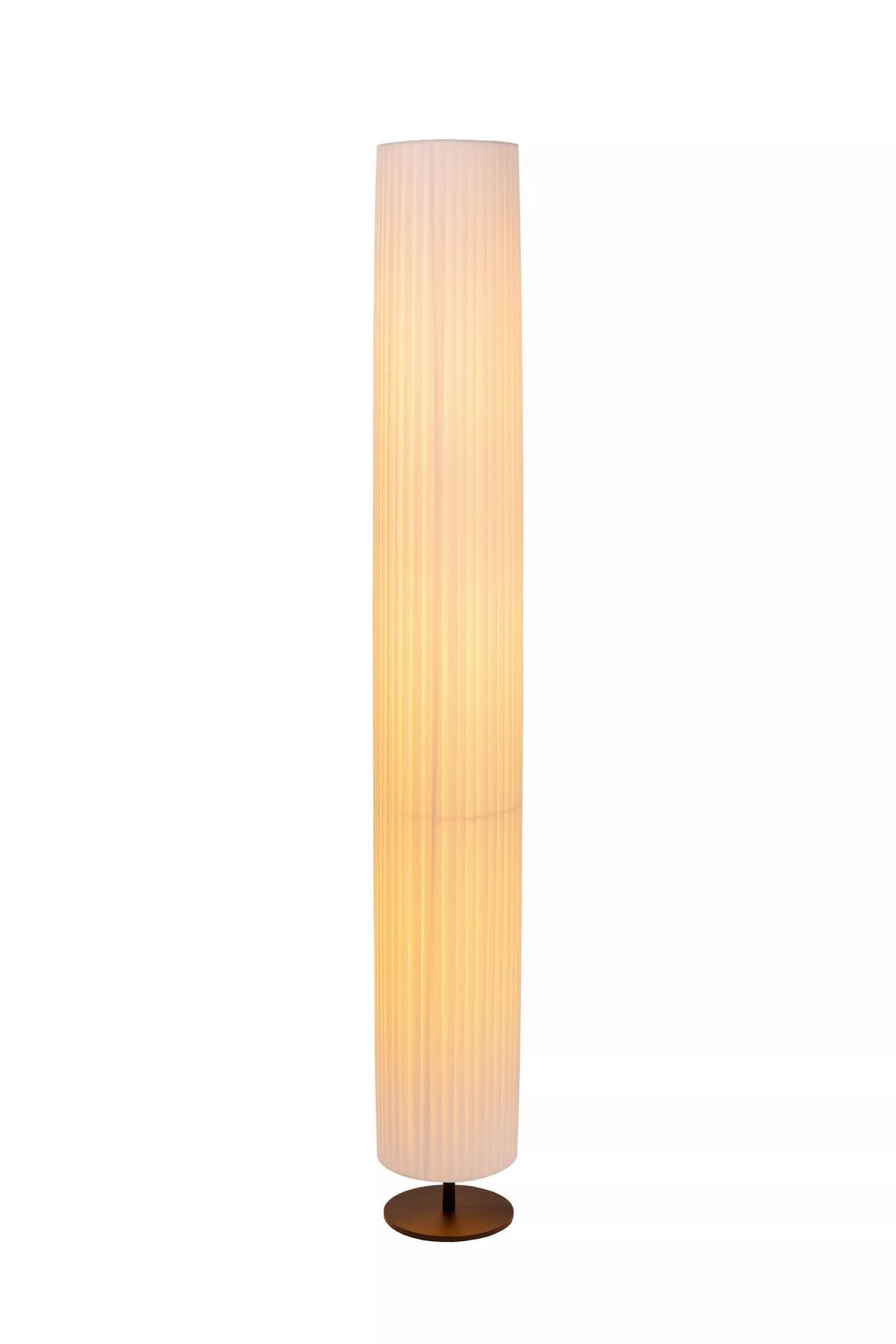 Licht-Erlebnisse Stehlampe NIRVA, ohne Leuchtmittel, Stoff Metall E27 160 cm Schwarz Weiß 3-flammig rund Modern Stehlampe