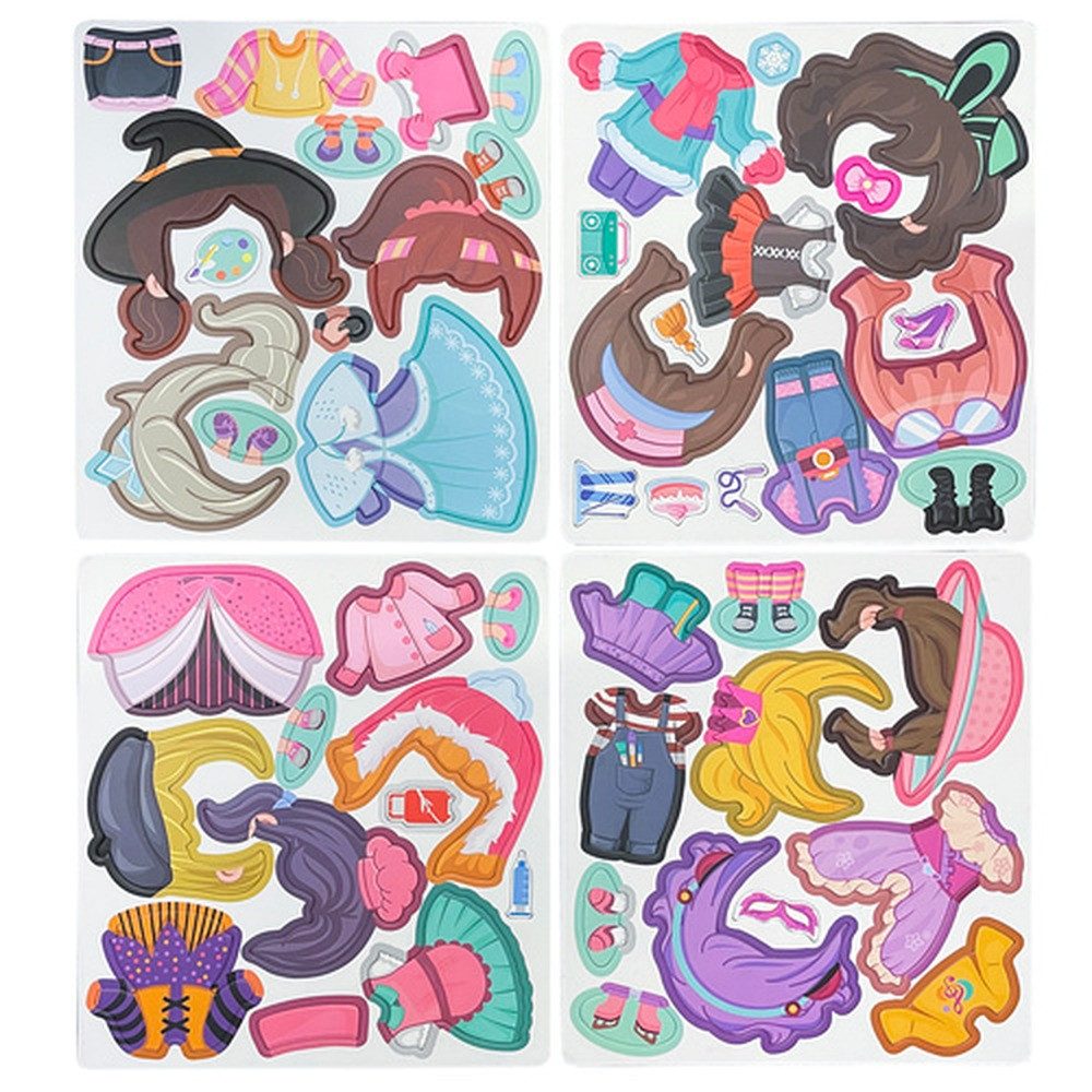 ISO TRADE Puzzle Magnetpuzzle Kinderpuzzle Mode, 51 Puzzleteile, Feinmotorik, Konzentration, Kreativität und ästhetisches Denken