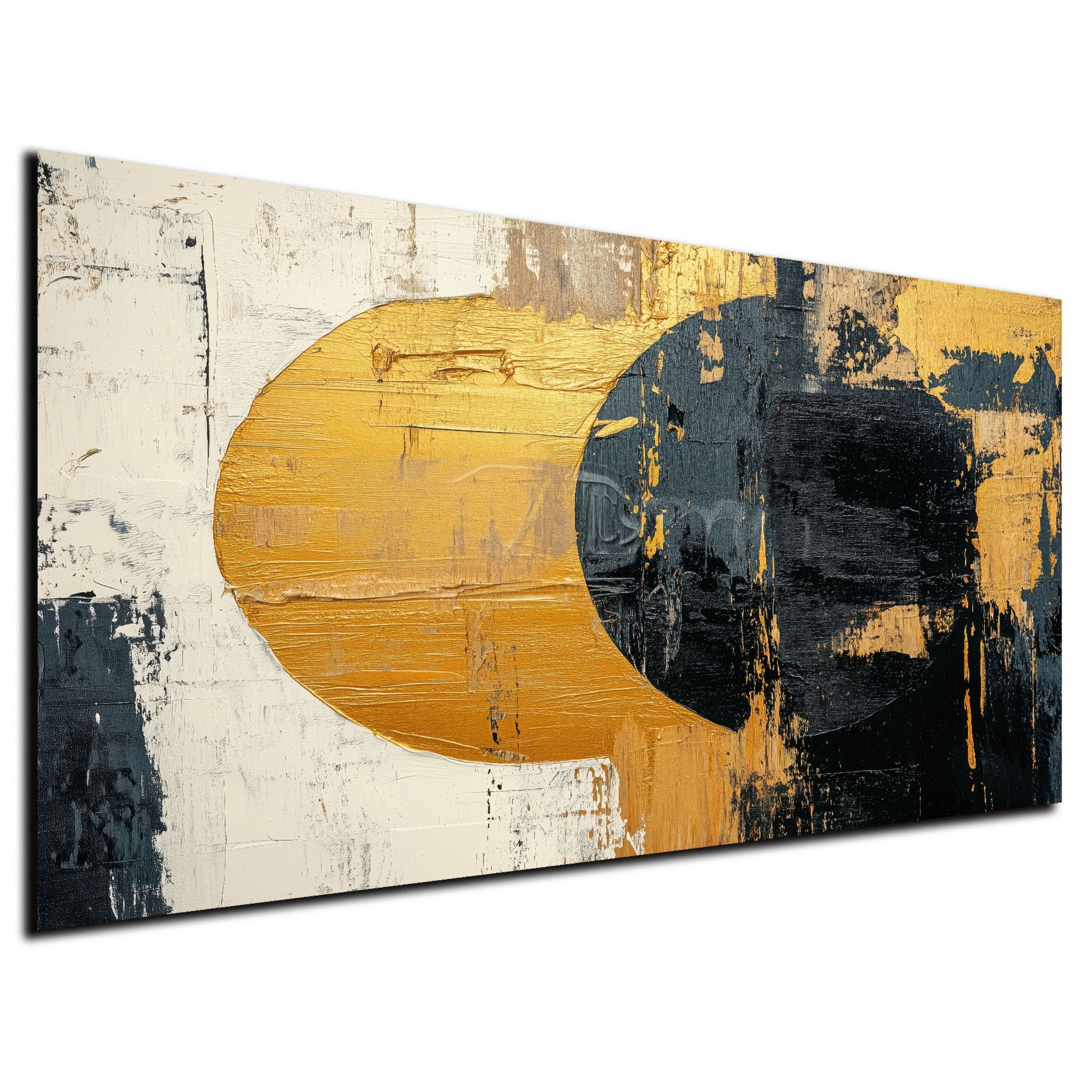 DARO Design Leinwandbild Modern Abstrakt Wandbilder XXL Wandbild Wand Deko Leinwand Bilder, (Kugel Versatz - Bild Groß Wohnzimmer Schlafzimmer Küche Esszimmer Einteilig Querformat Fotodruck Leinwände Wanddeko Abstrakte Kunst Boho), 30x20cm