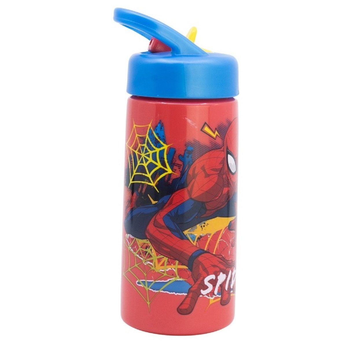 Spiderman Trinkflasche Kinder Wasserflasche 410 ml für Alltag Schule und unterwegs