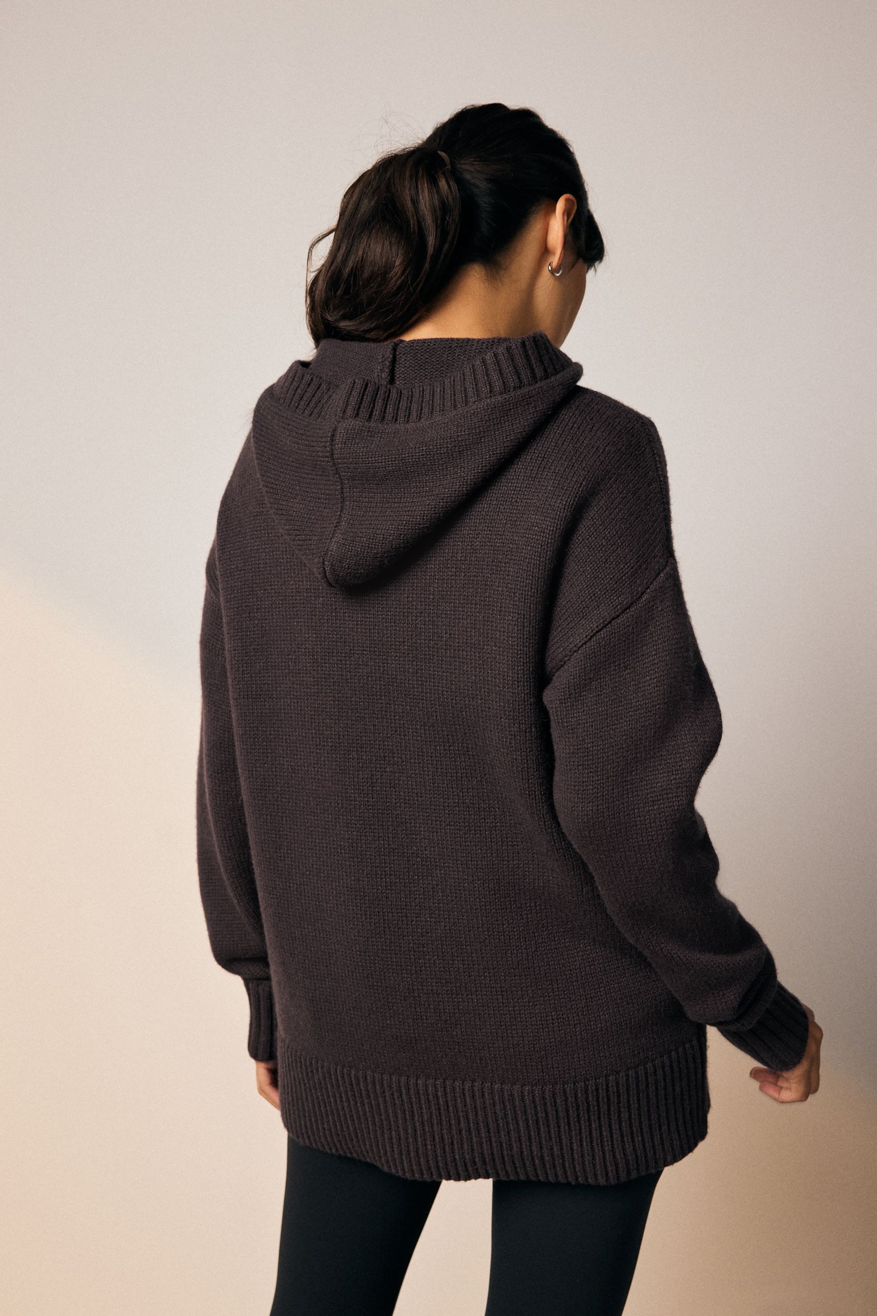 Next Kapuzenpullover Gestrickter Kapuzenpullover mit Grafik und Wolle (1-tl günstig online kaufen