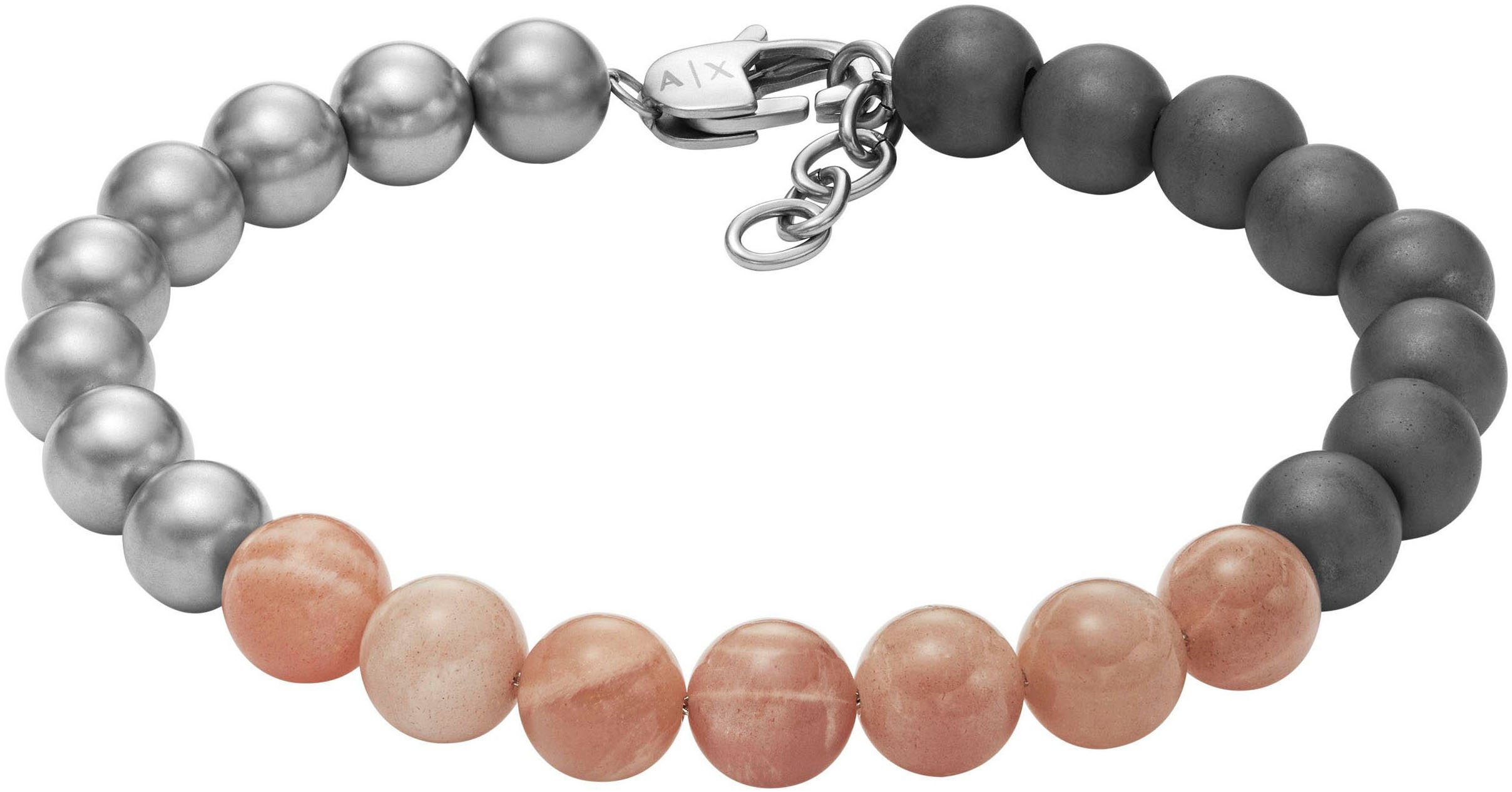 ARMANI EXCHANGE Armband Schmuck Geschenk Edelstahl Armschmuck CLASSIC, mit Hämatit - mit Aventurinperle