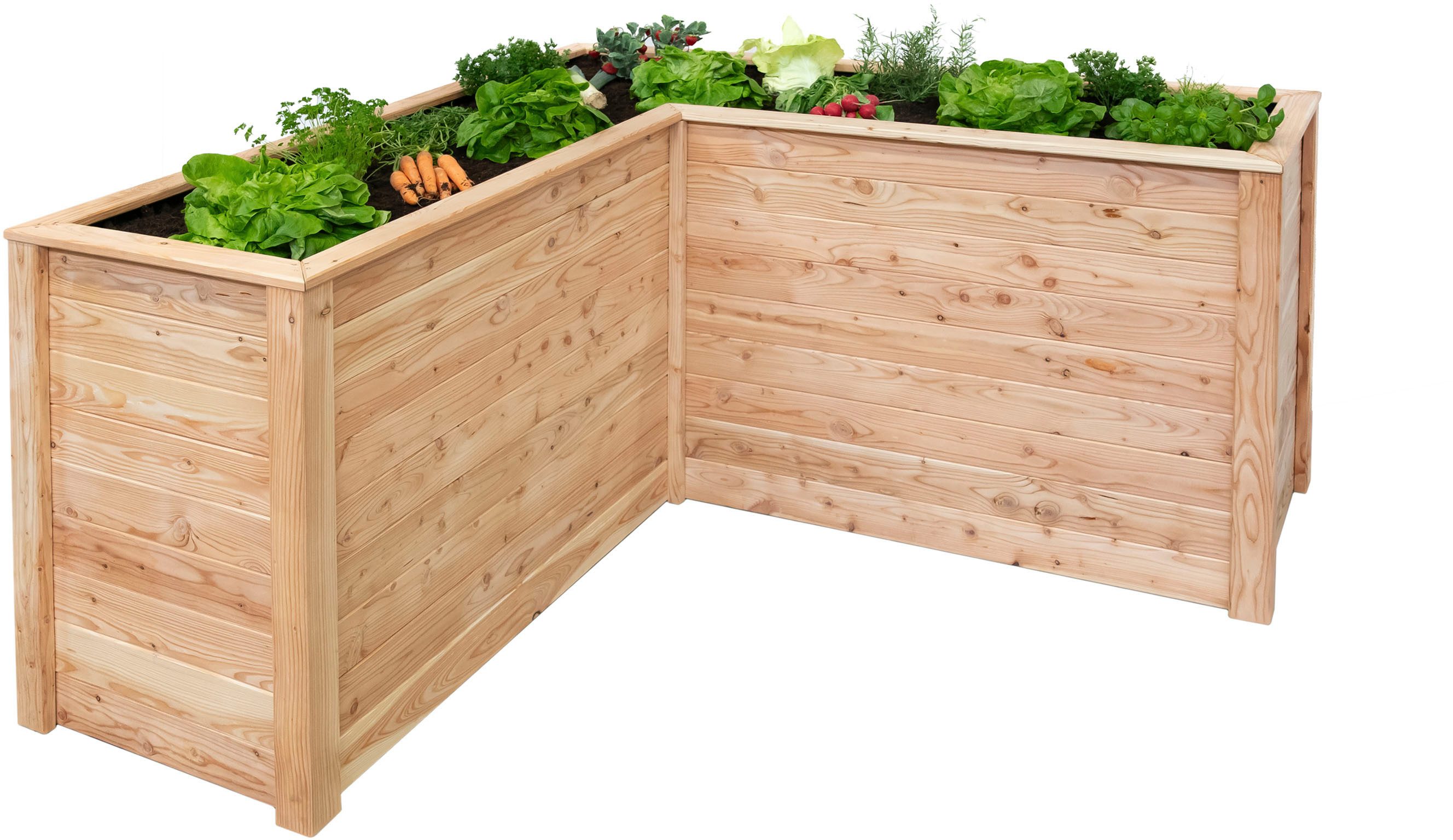 50NRTH Hochbeet Lärchenholz Hochbeet »Klassik L 170«, Eckhochbeet, Natur