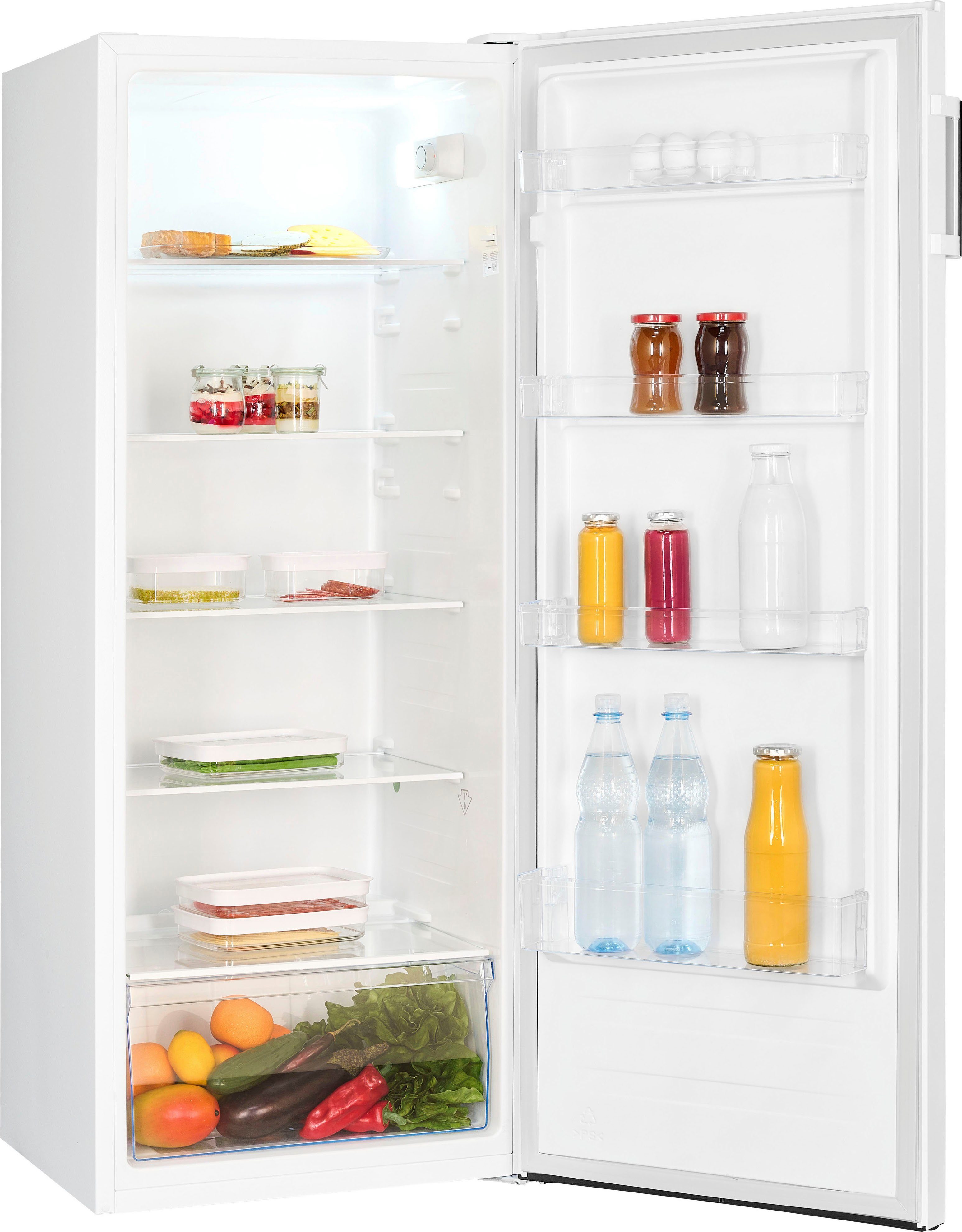 exquisit Vollraumkühlschrank KS320-V-H-010E, 143,4 cm hoch, 55 cm breit, 242 L Kühlschrank: stufenlos regulierbar, geräumig & für jede Küche