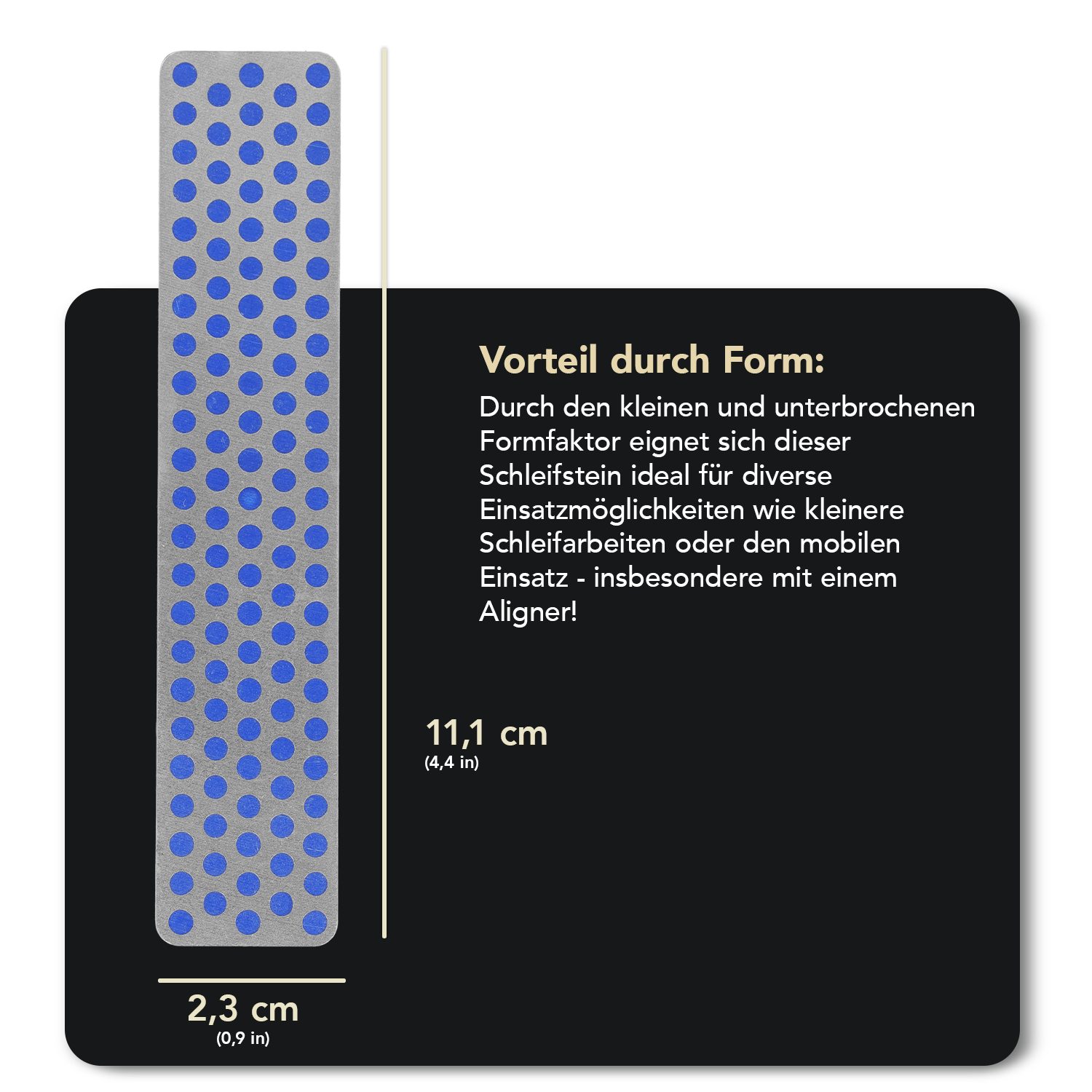 DMT Schleifstein Diamond Whetstone™ Taschenschleifstein für Aligner 4" Grob, A4C, Mini-Schleifstein, Made in USA