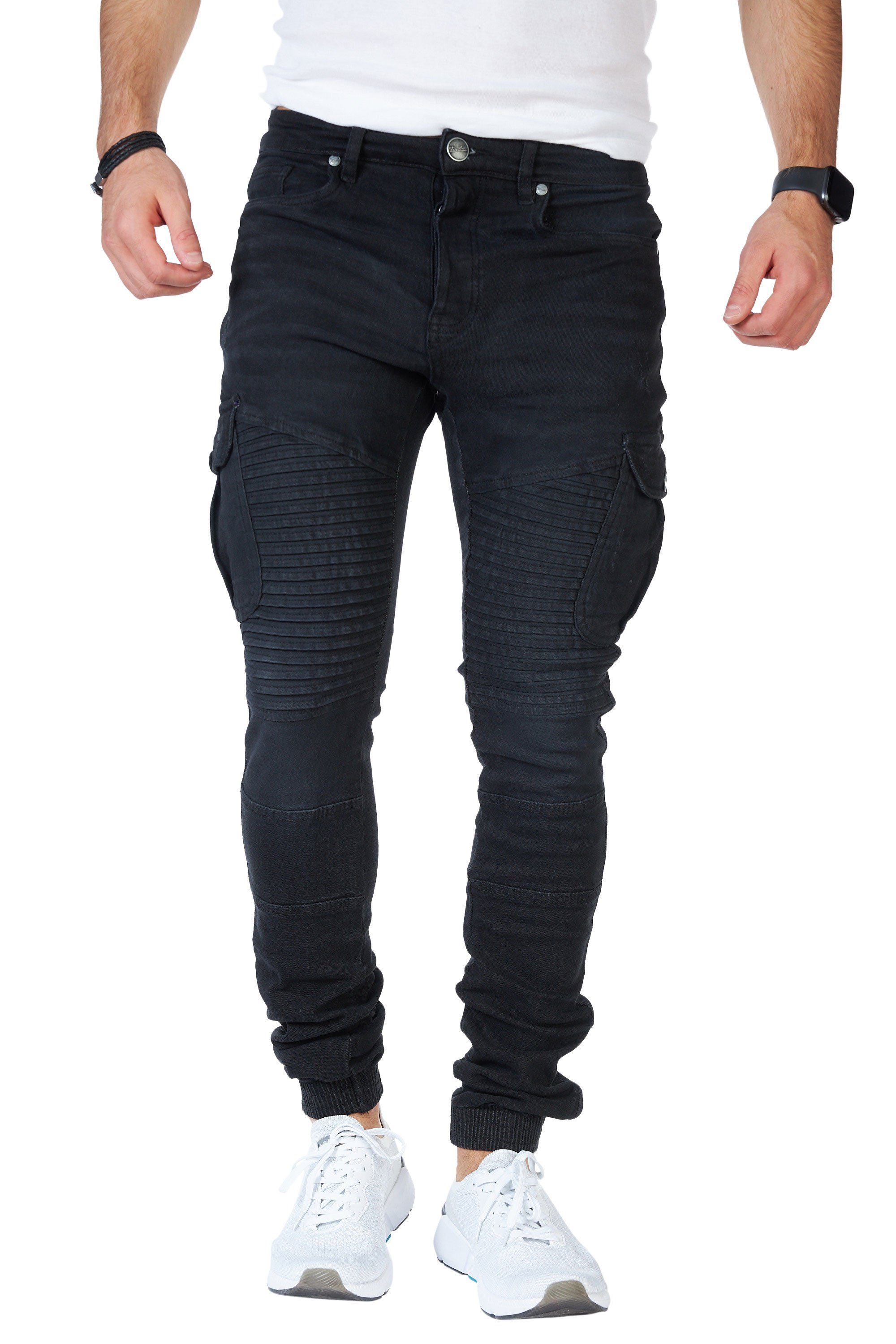 Cargohose 8014 Herren Cargohose Cargo Jeans Hose für Männer Jungen Regular Denim